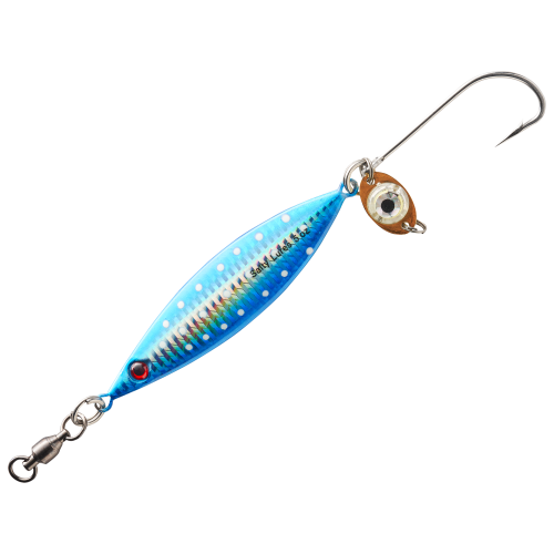 Salty Lures Jigging Spoon with Auto LED Light - Blue-Lumin - 5 - 5 oz.