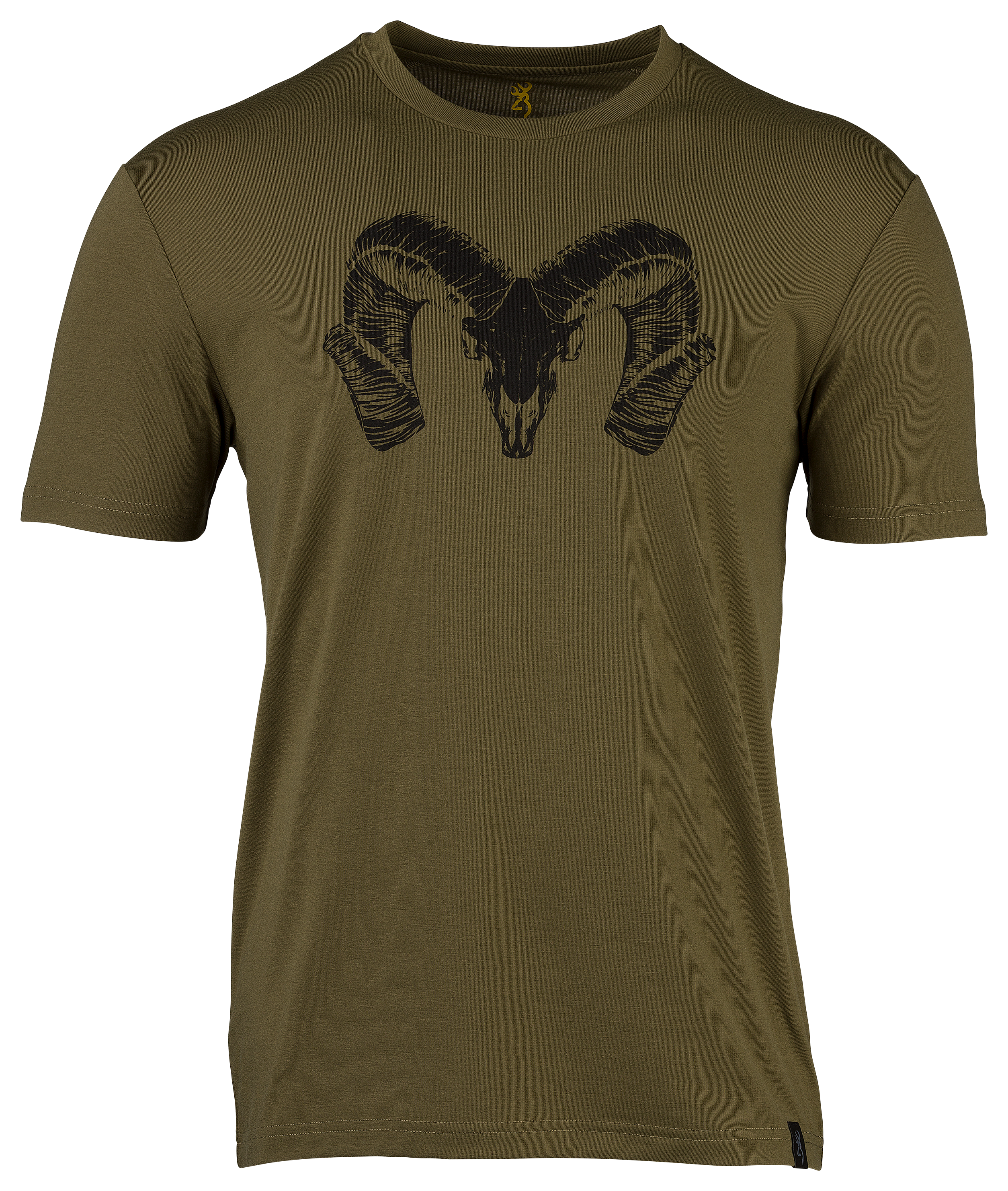 Image of Browning Ram Graphic Performance Camp T-Shirt for Men - Green - M