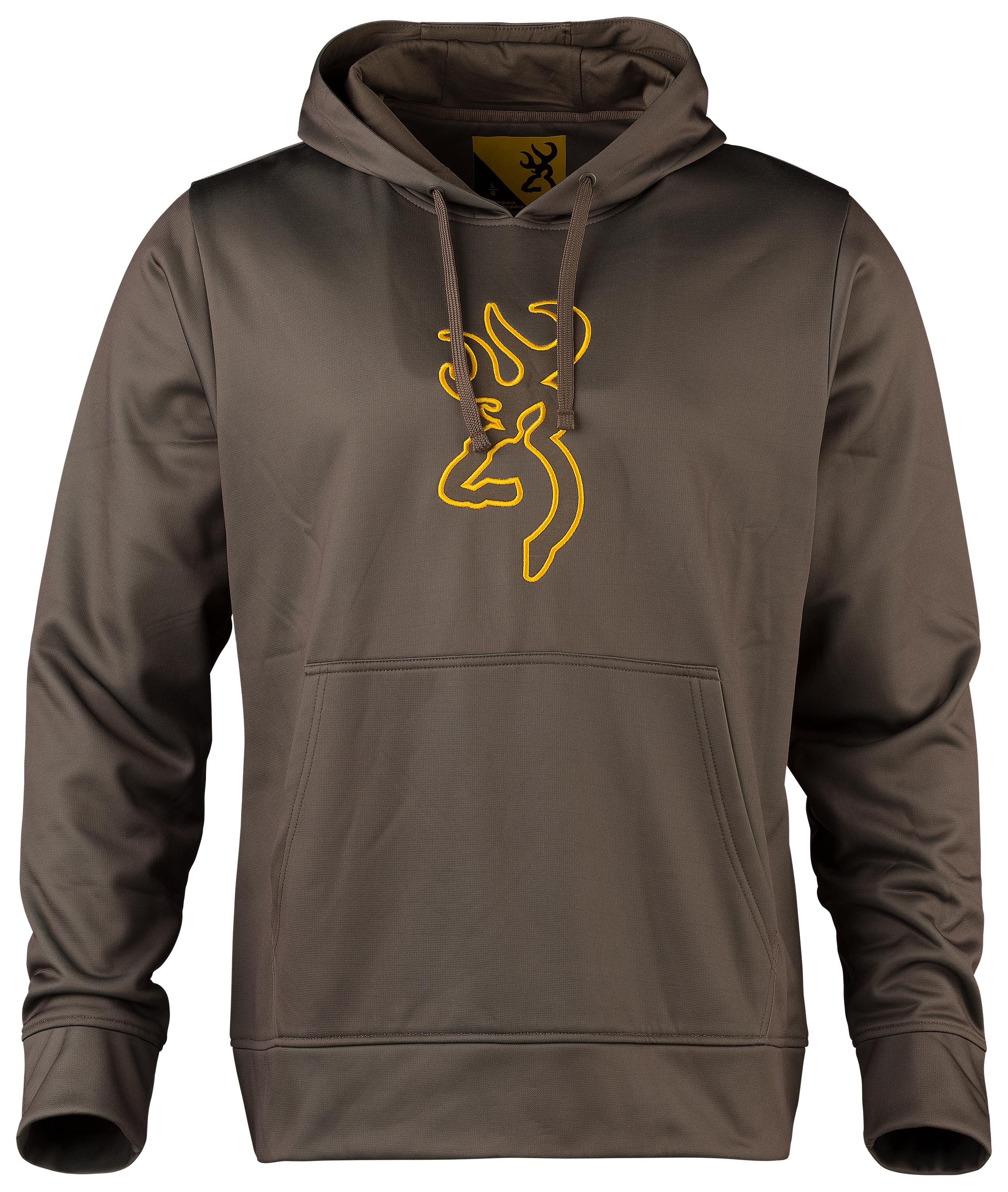 Image of Browning Buckmark Tech Long-Sleeve Hoodie for Men - Major Brown
