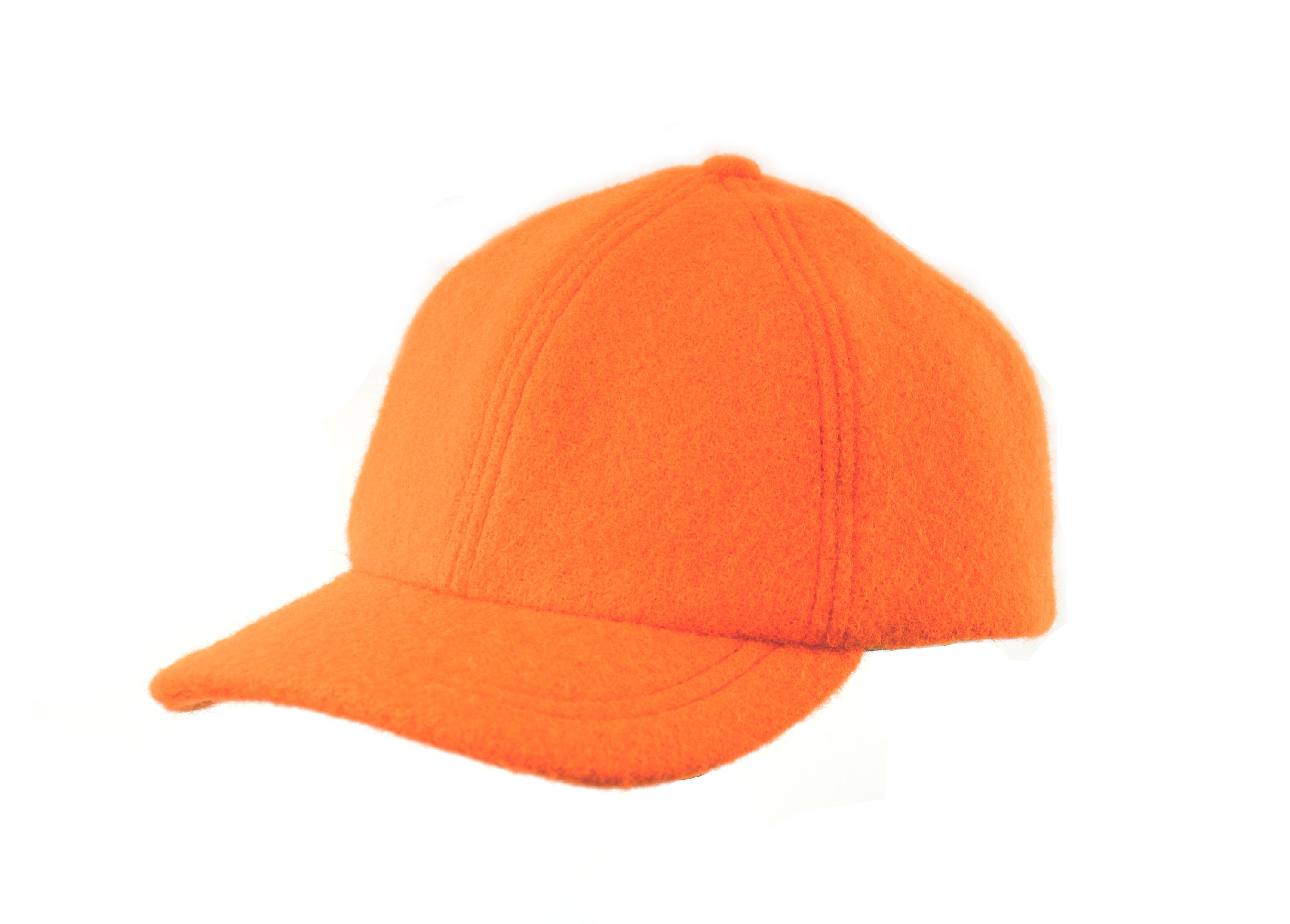 Image of Crown Cap Fitted Wool Cap for Men - Blaze Orange - L