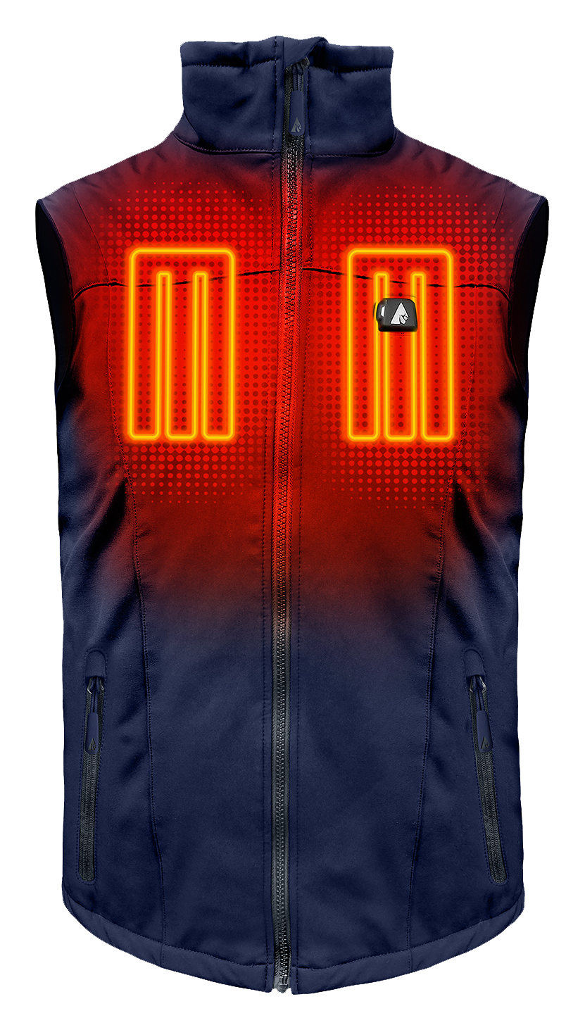 ActionHeat ActionHeat 5V Battery-Heated Softshell Vest for Men - Navy - $179.99 at Bass Pro Shops
