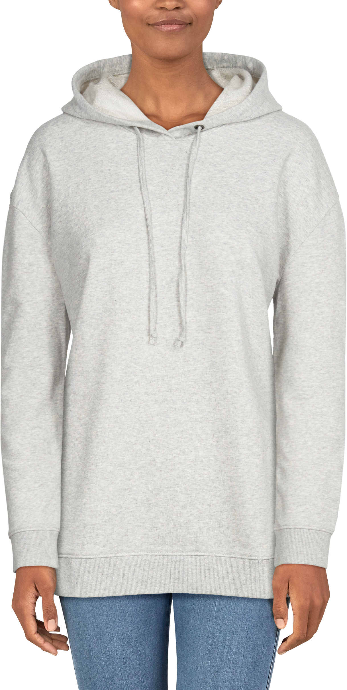 Image of Natural Reflections Sutherland Long-Sleeve Hoodie for Ladies - Light Heather Gray - M