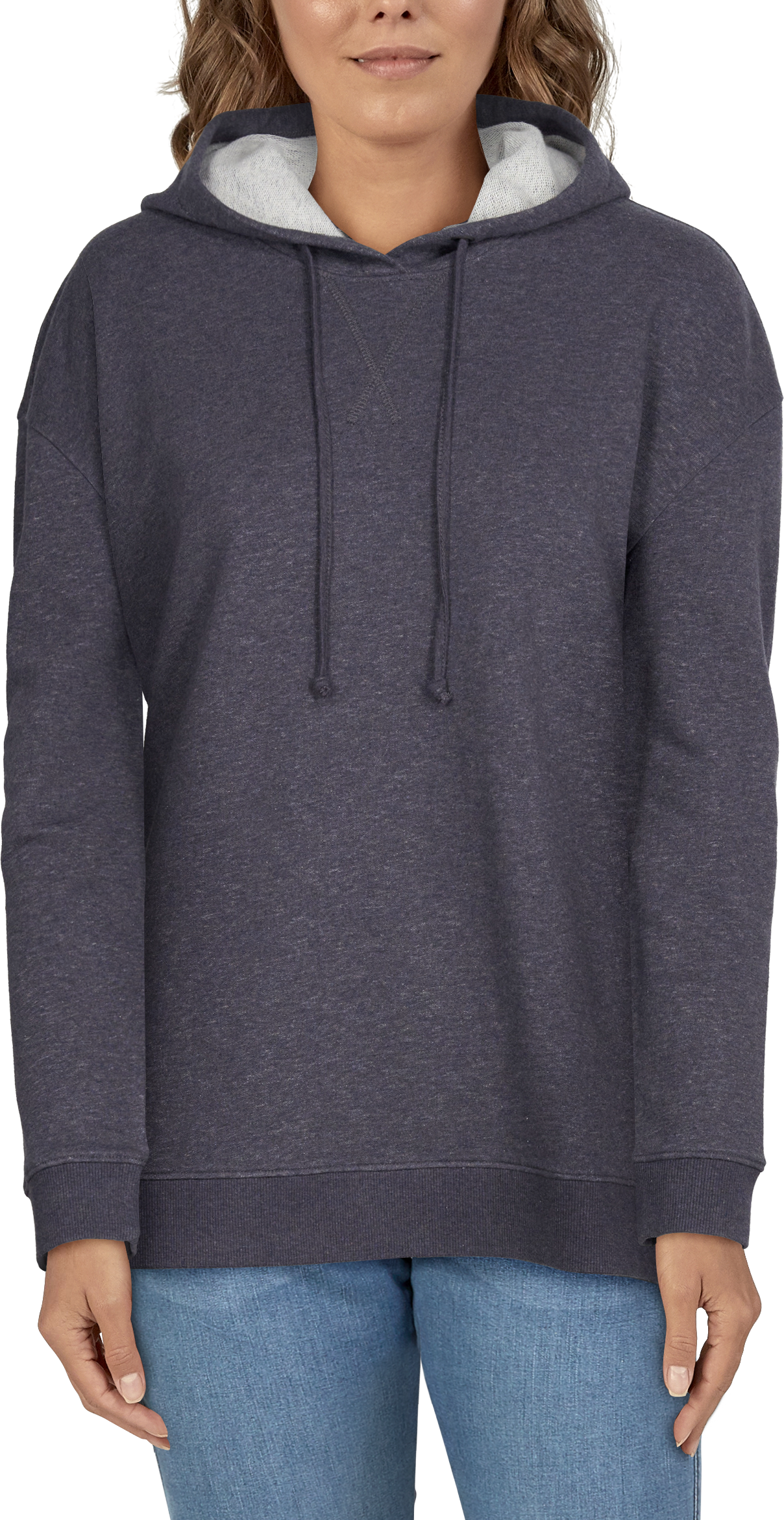 Image of Natural Reflections Sutherland Long-Sleeve Hoodie - Navy Heather - S