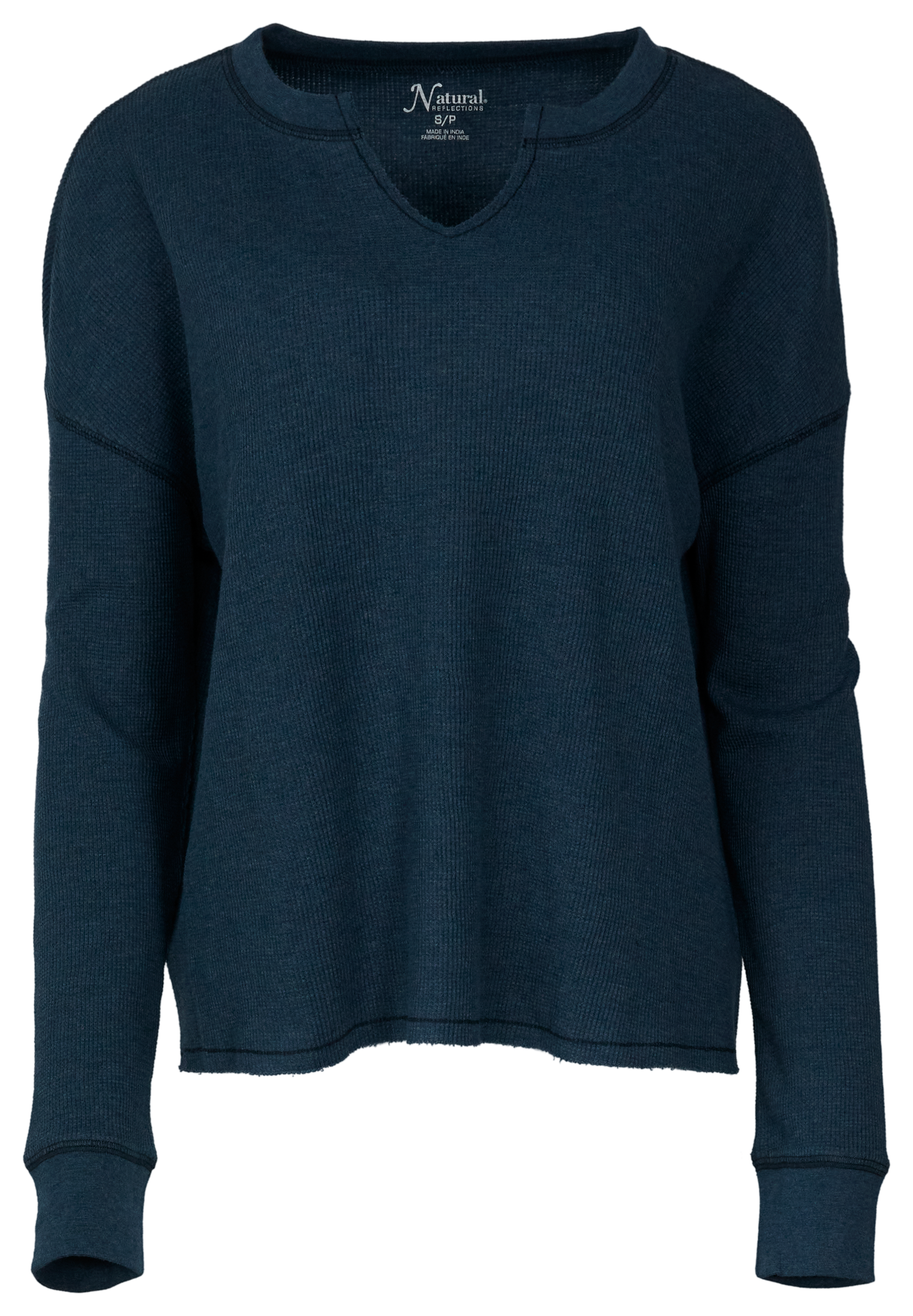 NATURAL REFLECTIONS Hillside Notch-Neck Long-Sleeve Thermal Shirt