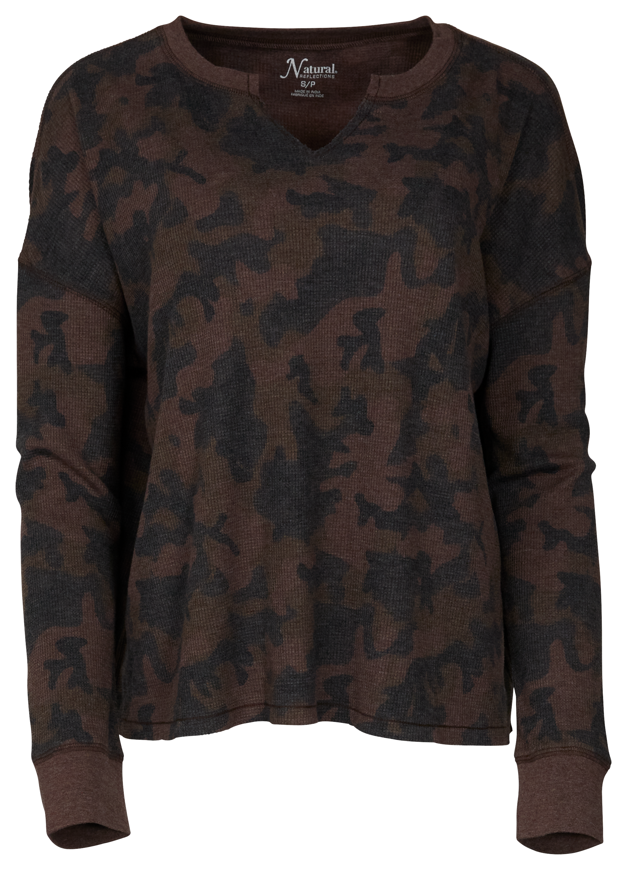 NATURAL REFLECTIONS Hillside Notch-Neck Long-Sleeve Thermal Shirt