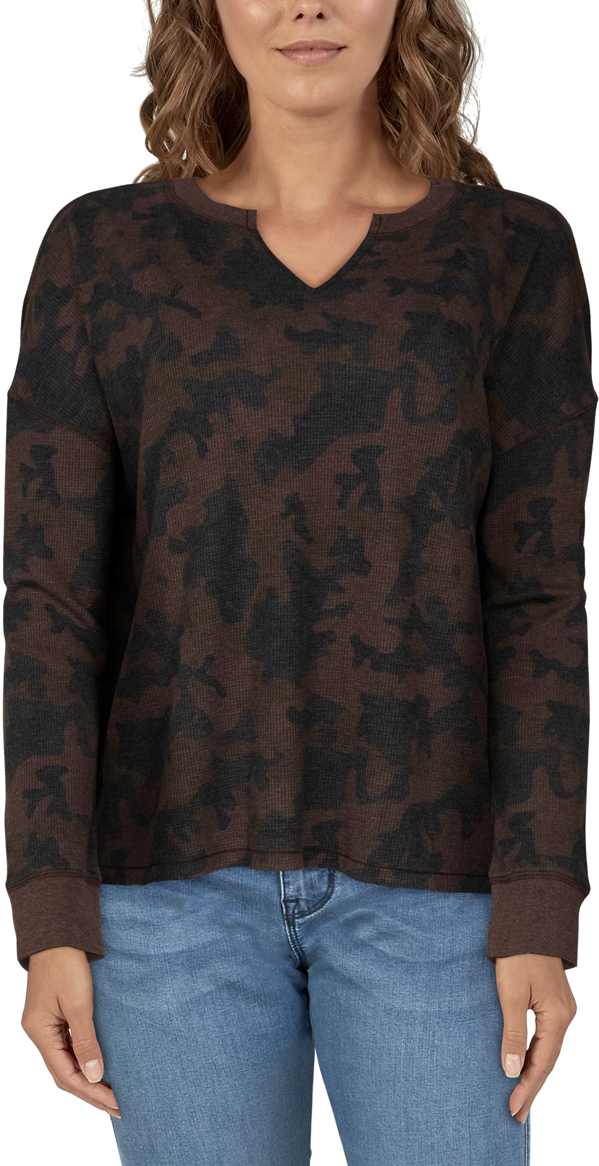 Natural Reflections Hillside Notch-Neck Long-Sleeve Thermal Shirt