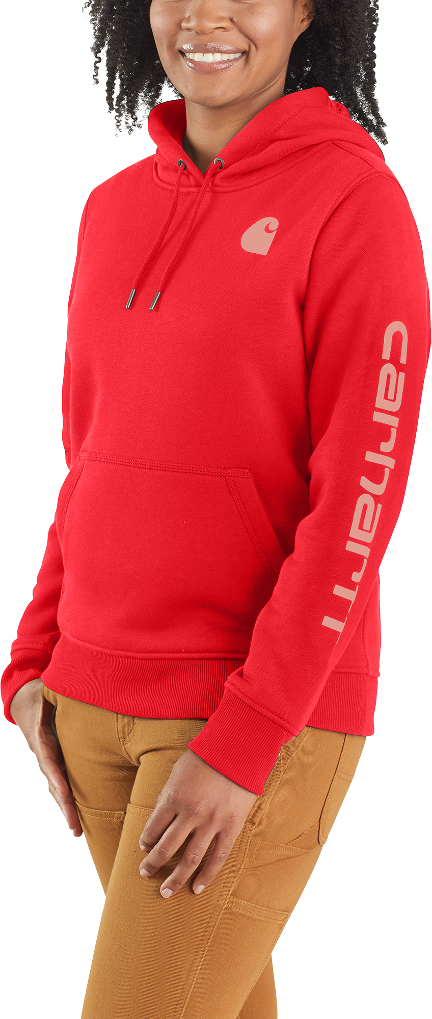 Carhartt Relaxed Fit Midweight Logo Sleeve Graphic Sweatshirt for Ladies