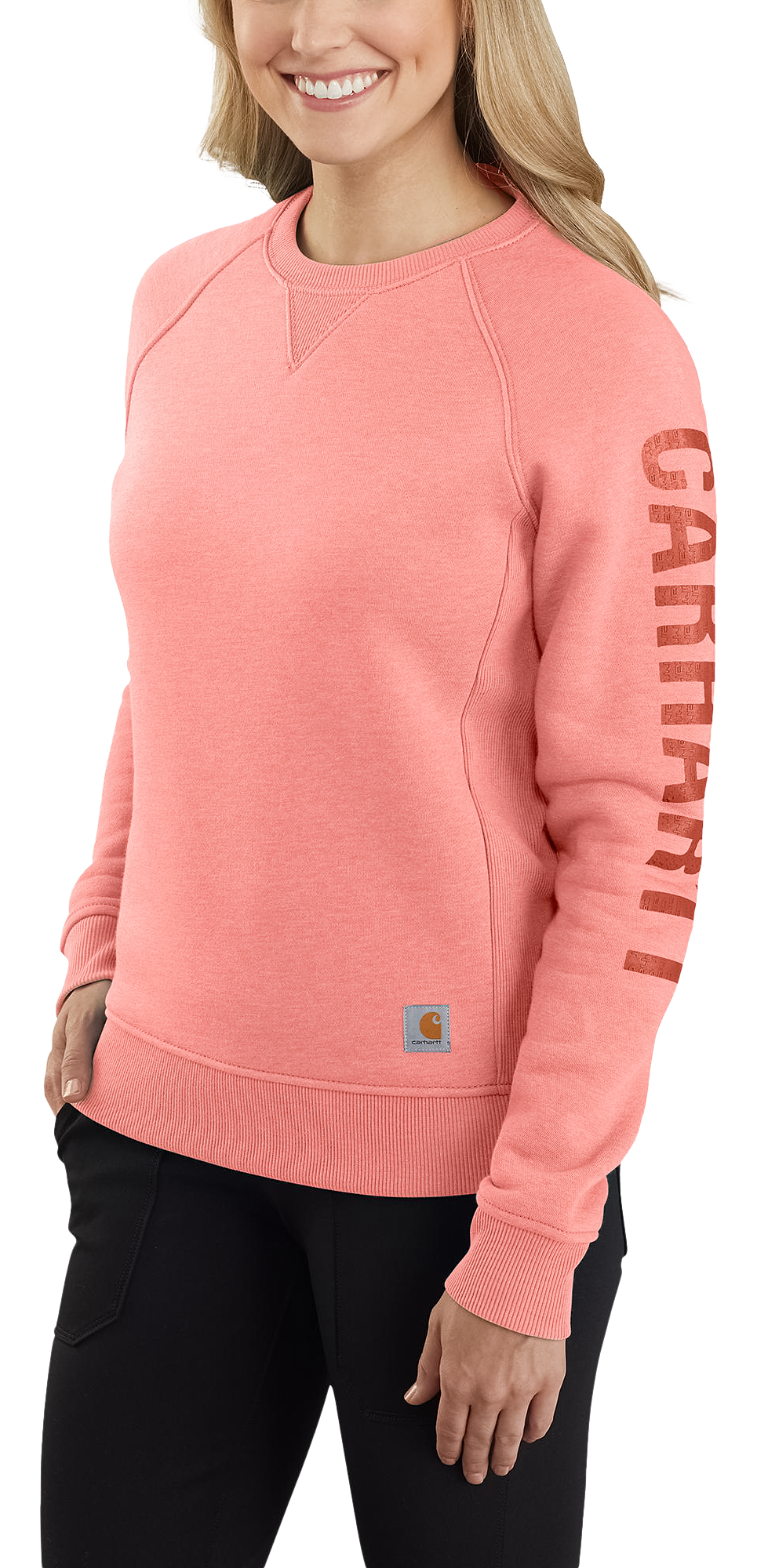 Image of Carhartt Relaxed-Fit Midweight Crew-Neck Graphic Long-Sleeve Sweatshirt for Ladies - Sun Bloom - XXL