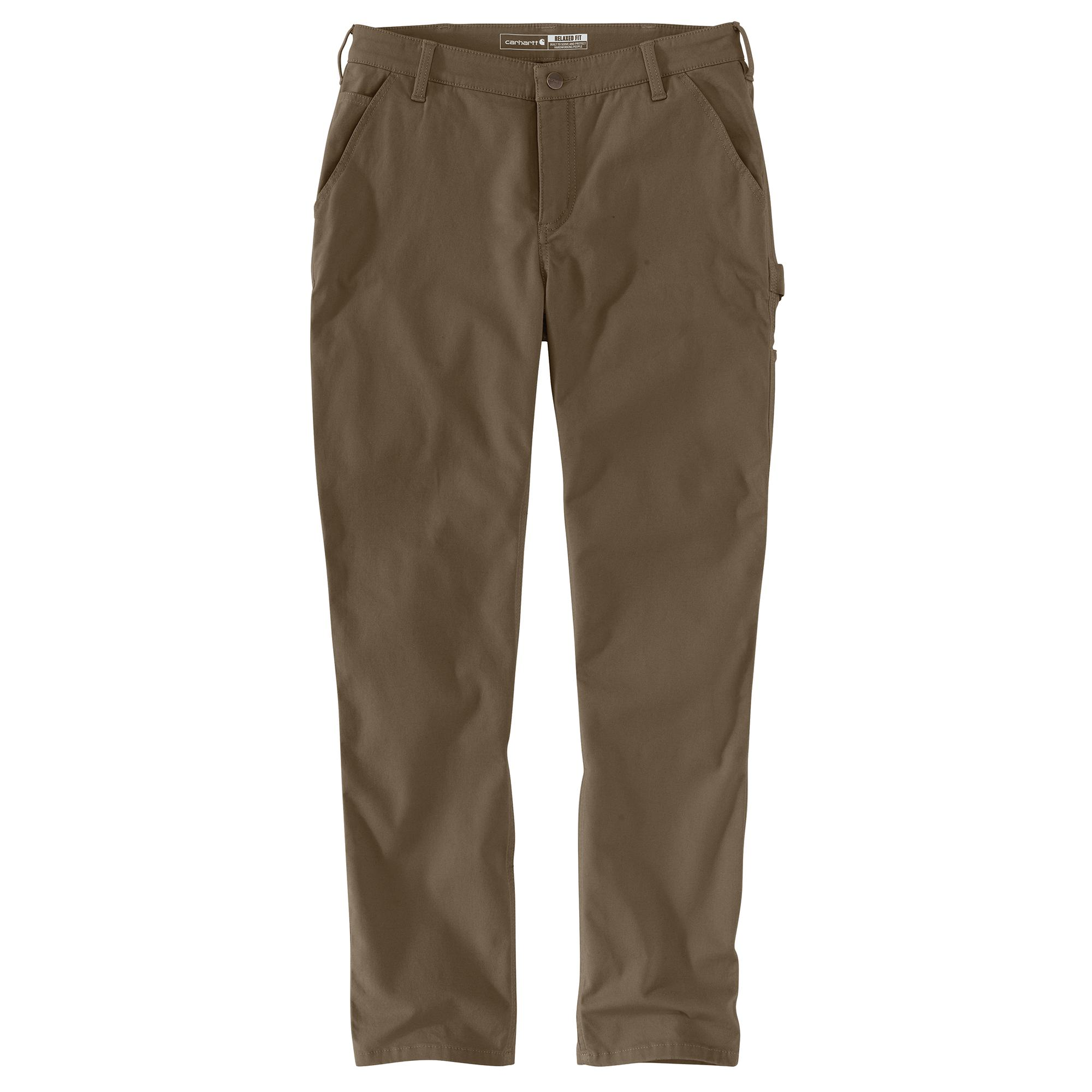 Carhartt Rugged Flex Relaxed-Fit Straight Canvas Work Pants for Ladies - Tarmac - 14 - Regular