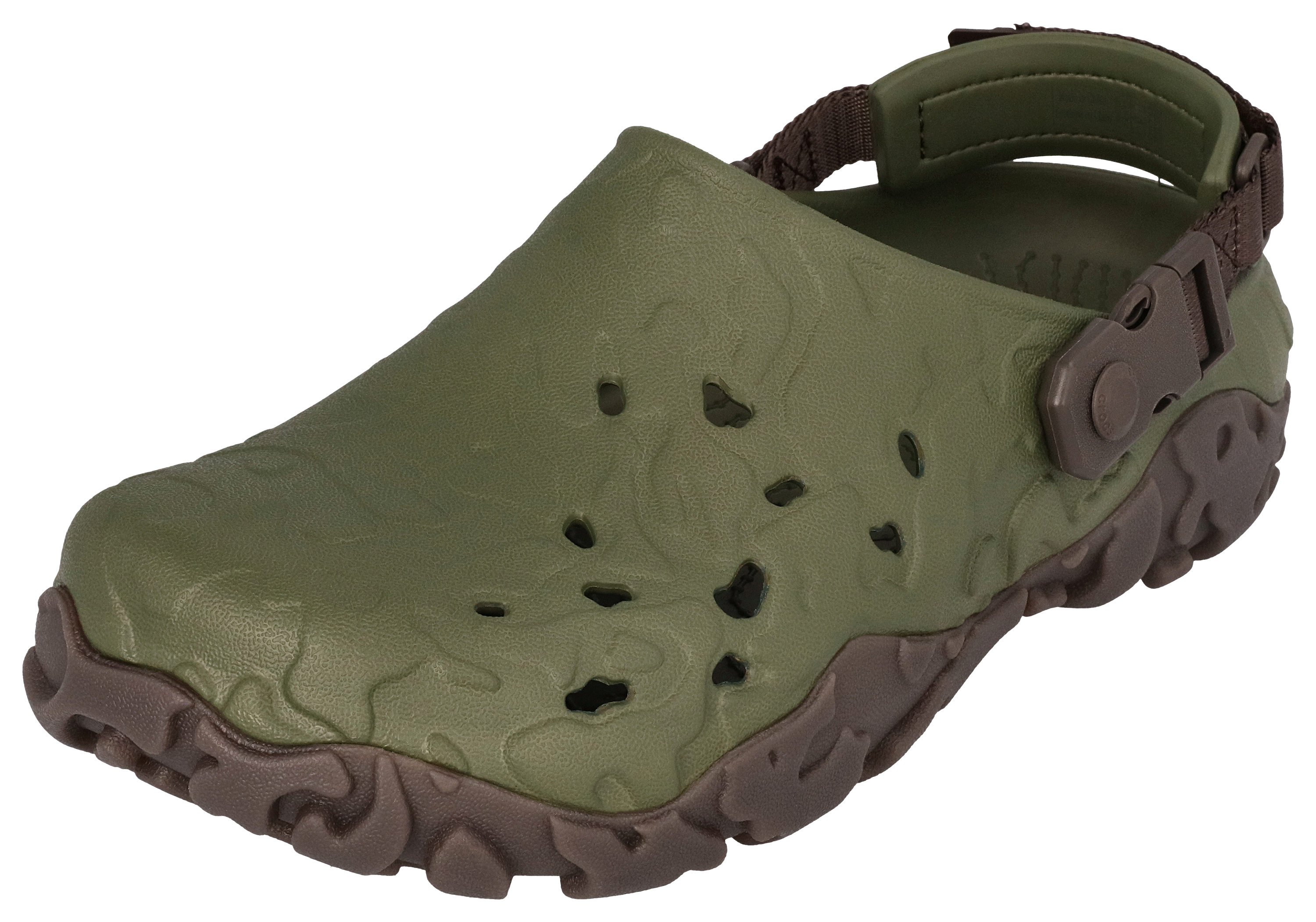 Image of Crocs Atlas Clogs for Men - Army Green/Espresso - 8M