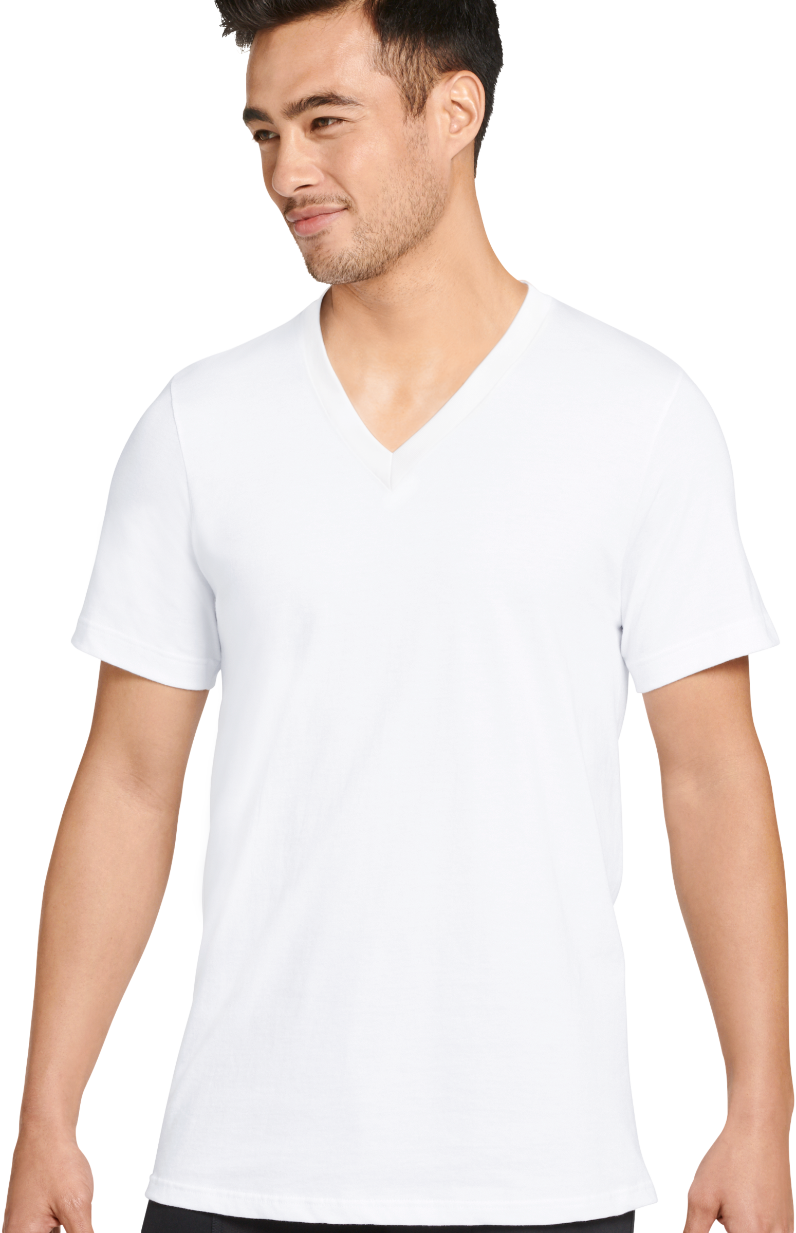 Jockey Made In America Collection V-Neck Short-Sleeve T-Shirt for Men 2-Pack - White