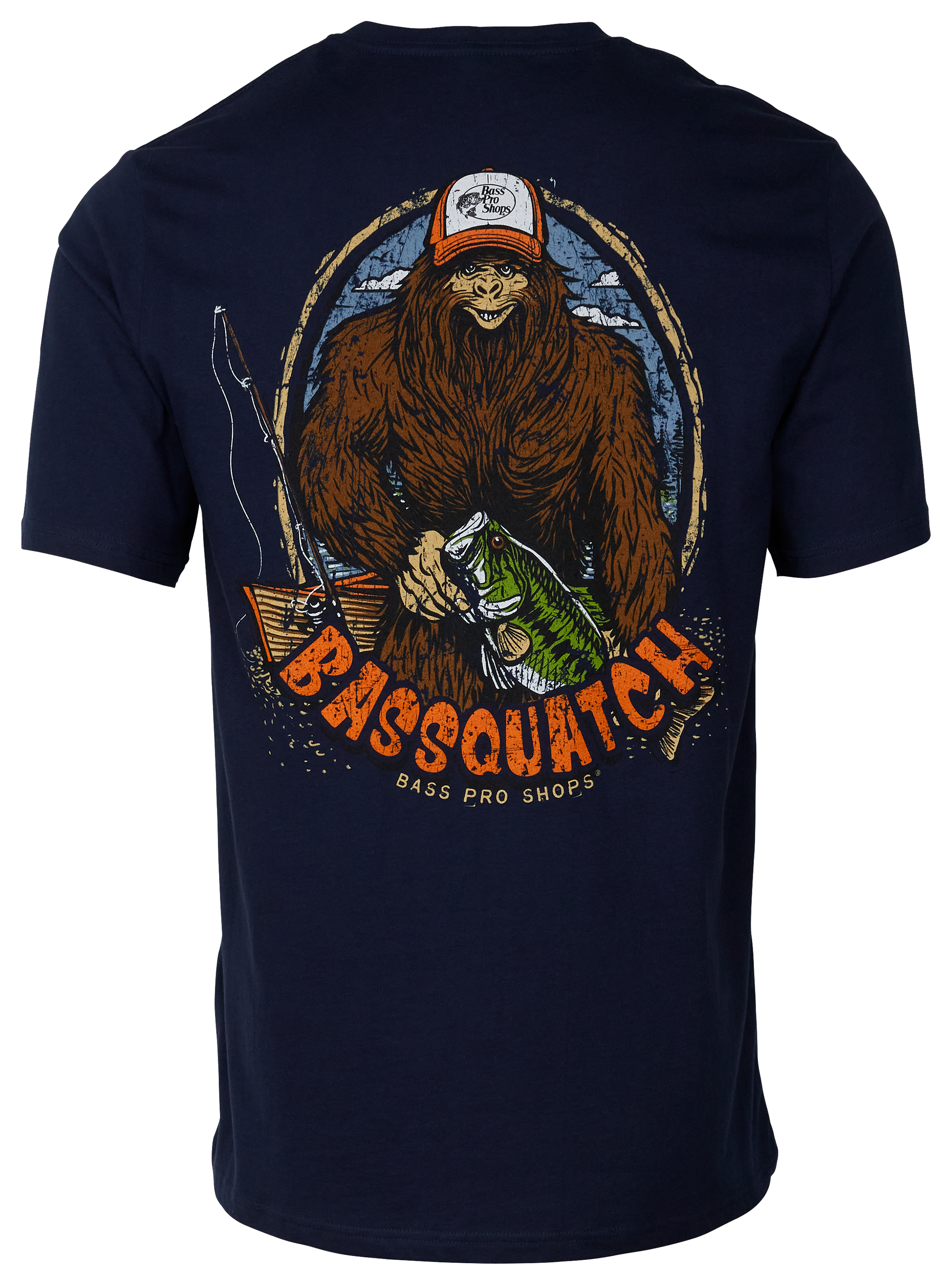 Bass Pro Shops Bassquatch Short-Sleeve T-Shirt for Men - Navy - 2XL