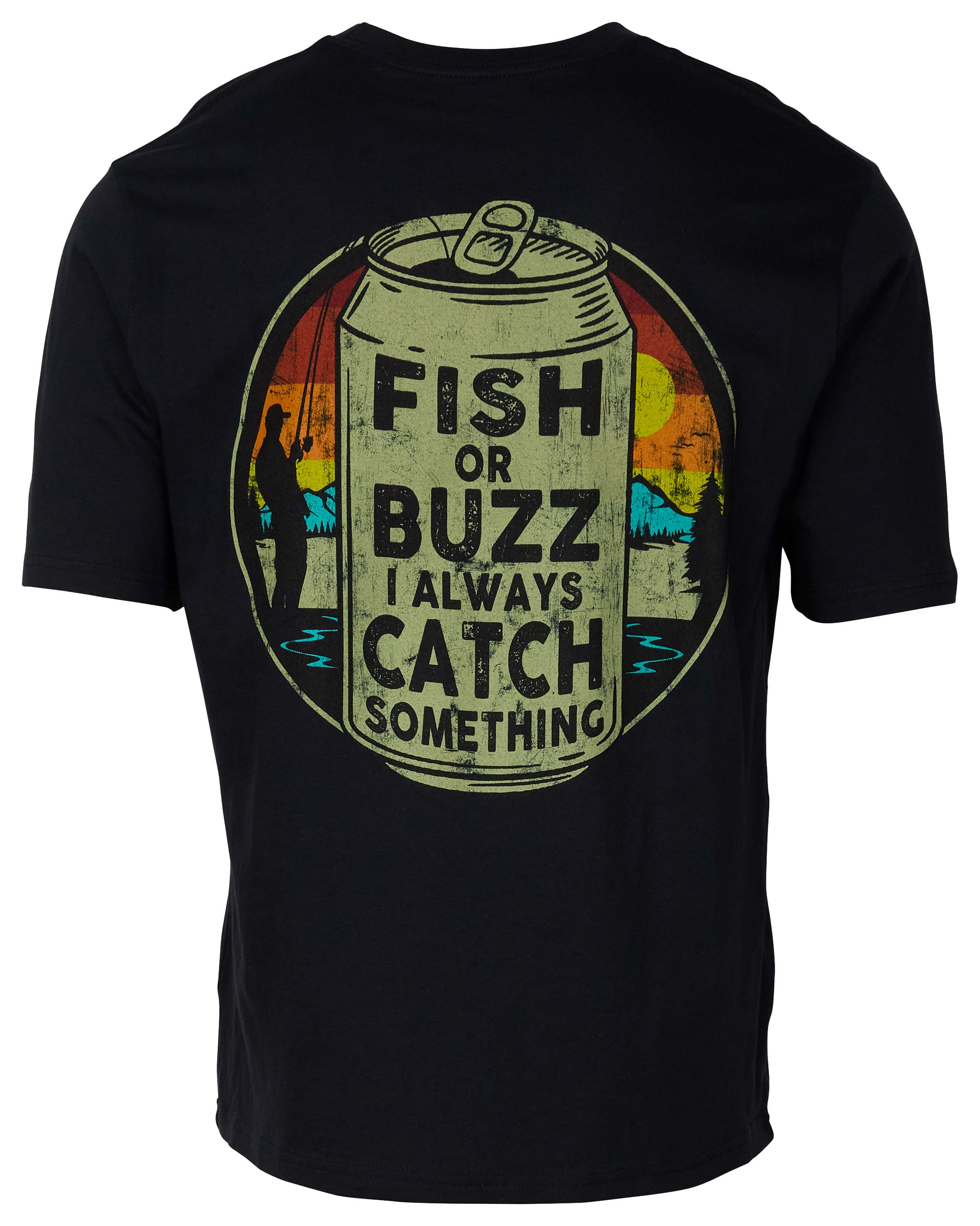 Image of Bass Pro Shops Catch a Buzz Short-Sleeve T-Shirt for Men - Black - 3XL