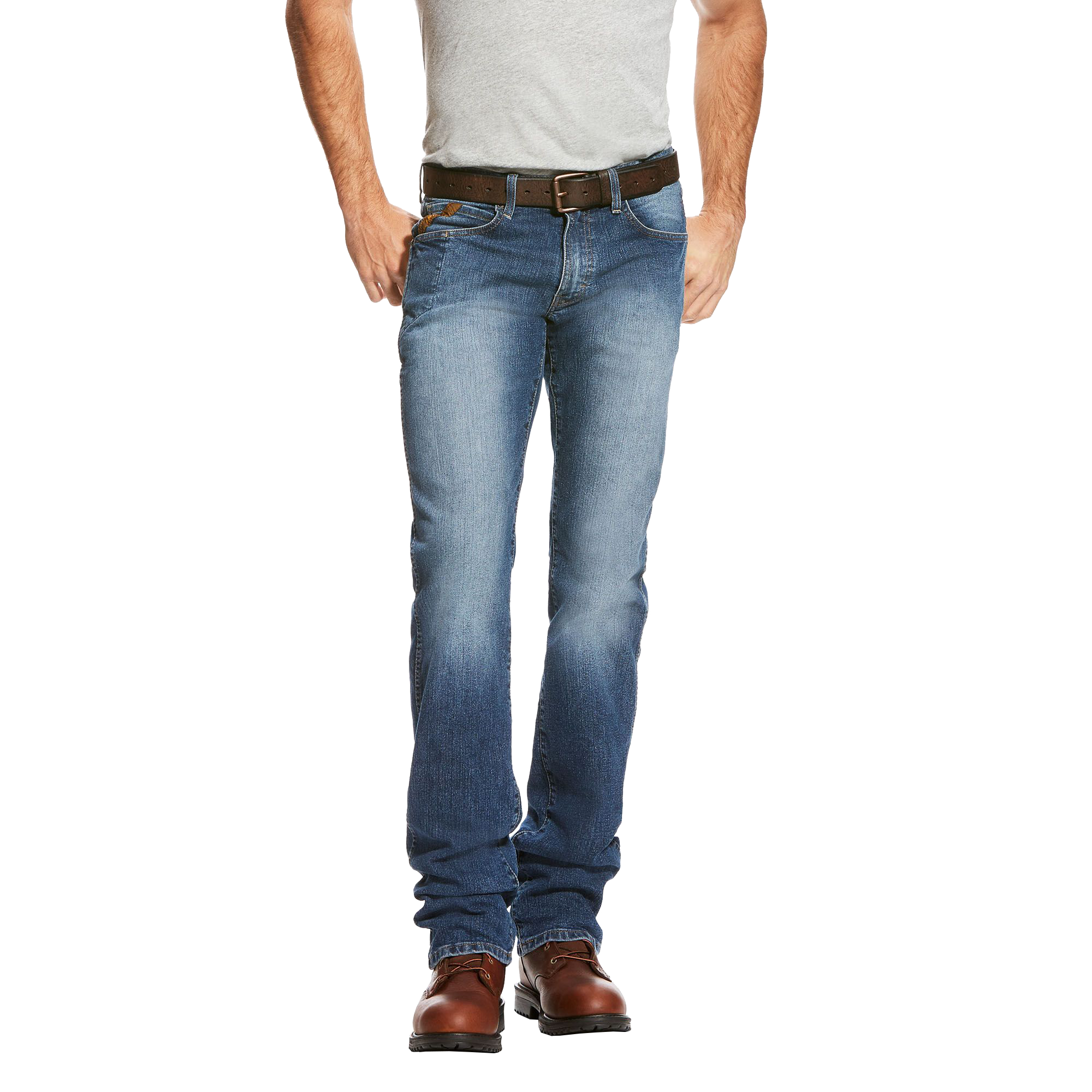 Ariat Rebar M3 Loose DuraStretch Basic Stackable Straight-Leg Jeans for Men - Sierra - Ariat