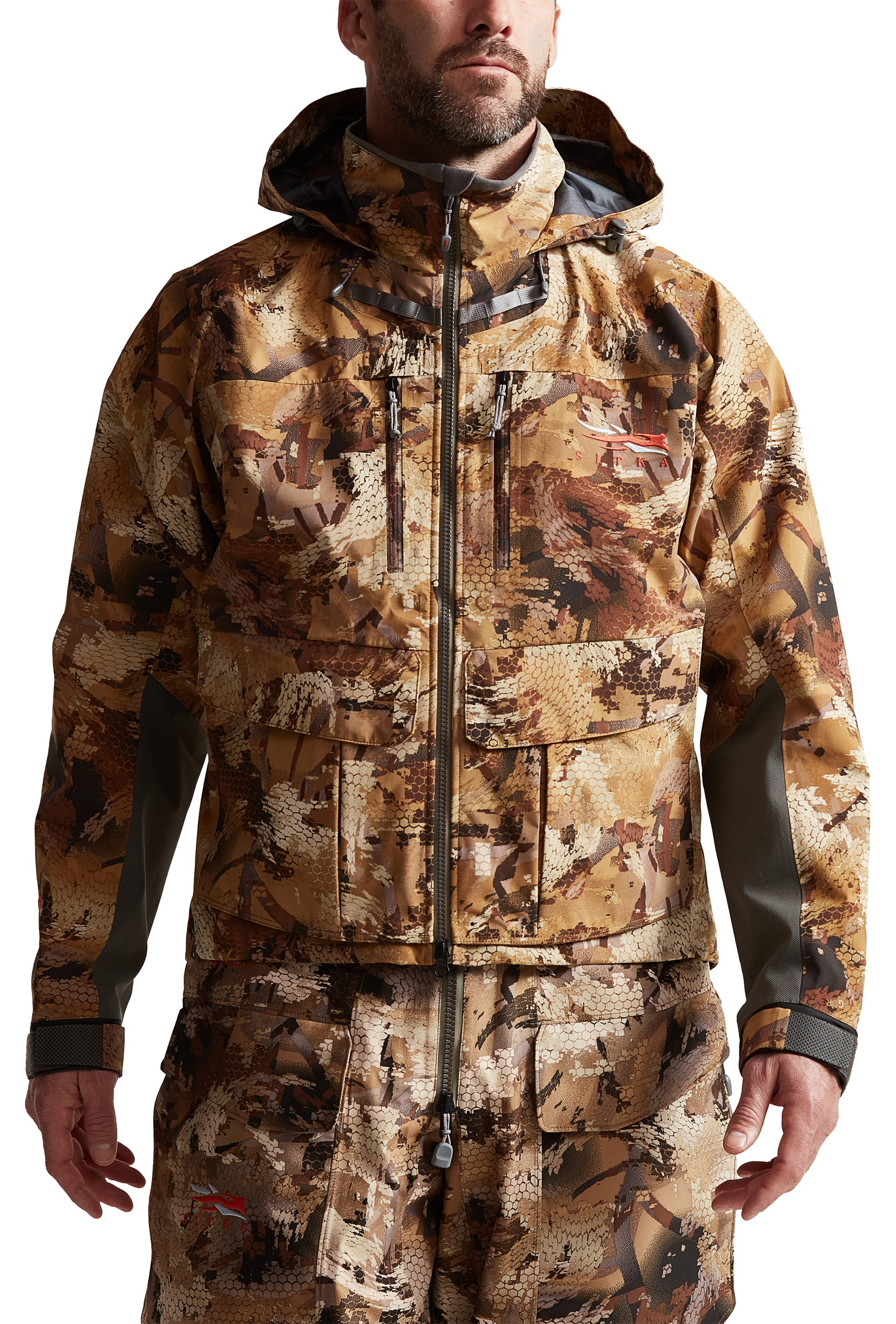 Image of SITKA GORE OPTIFADE Concealment Waterfowl Marsh Delta Pro Wading Jacket for Men - XL