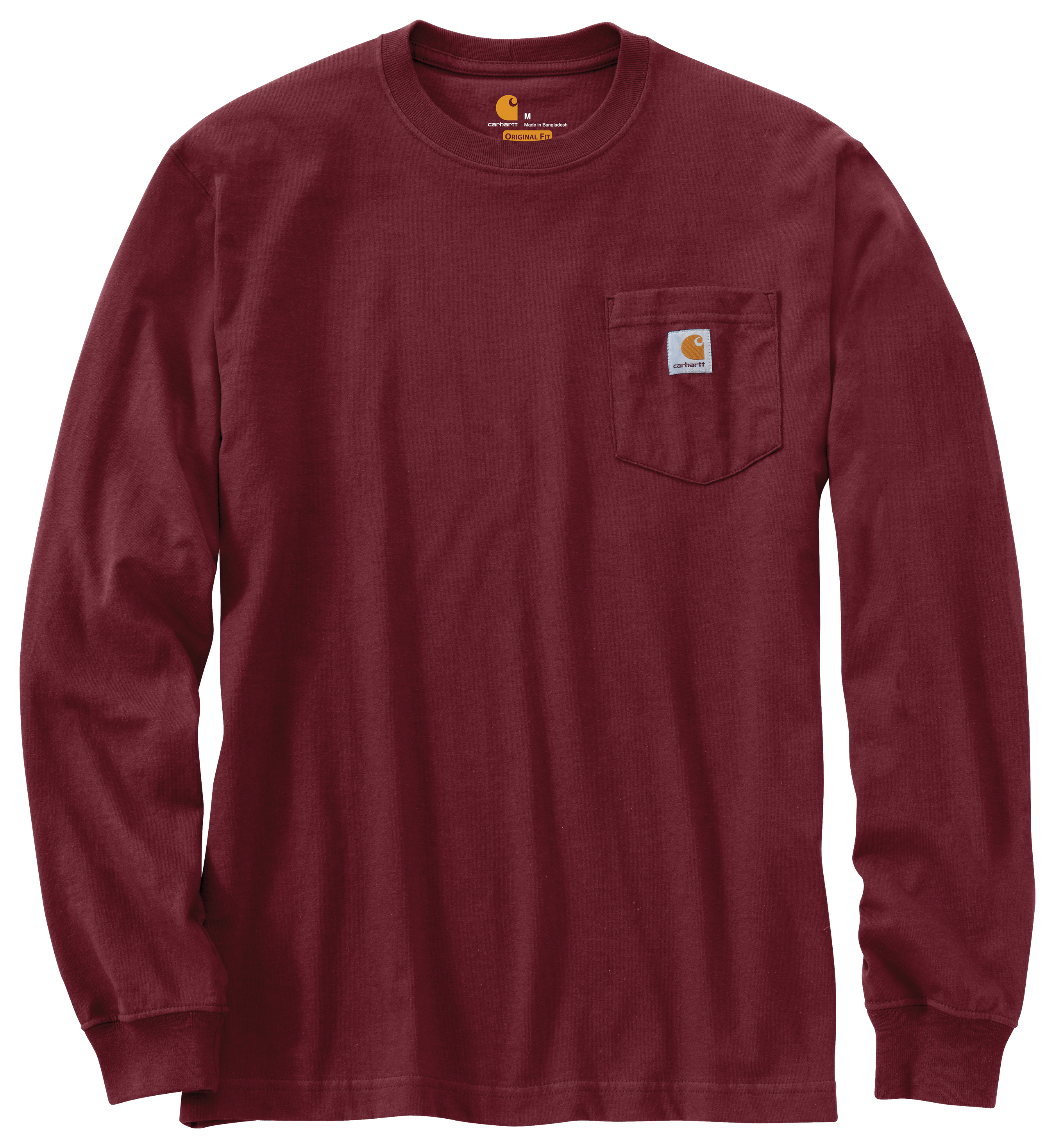 Image of Carhartt Workwear Loose-Fit Long-Sleeve Pocket T-Shirt for Men - Port - 3XLT