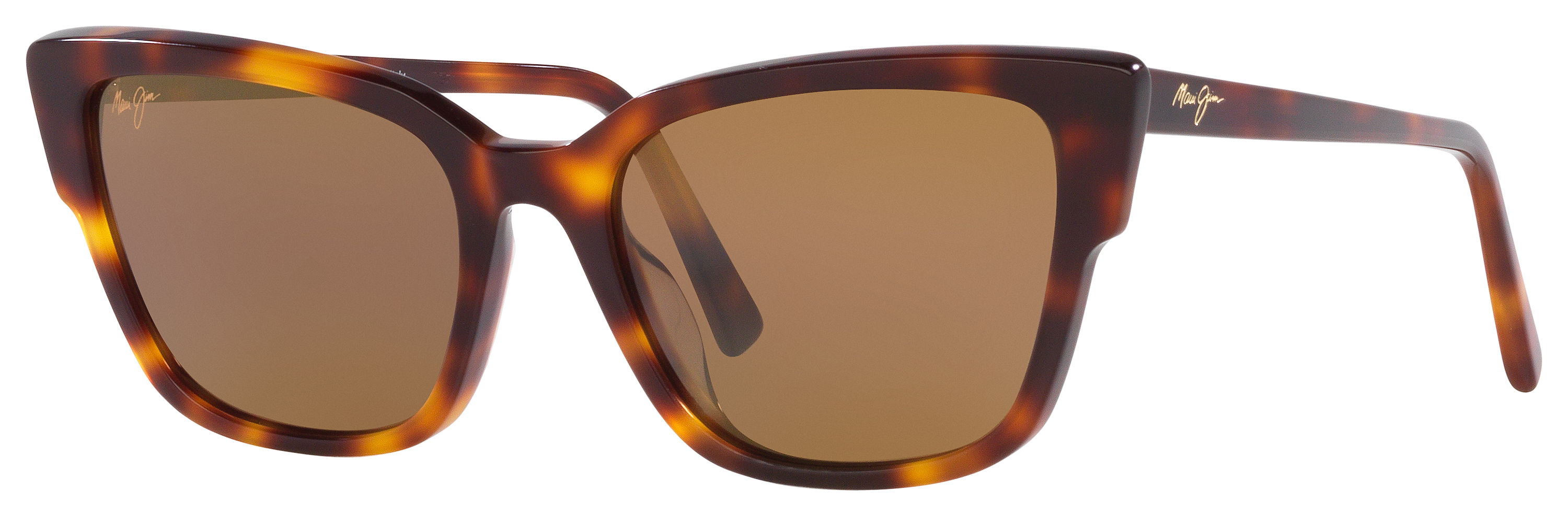 Image of Maui Jim Kou Glass Polarized Sunglasses for Ladies - Tortoise/HCL Bronze - X-Large