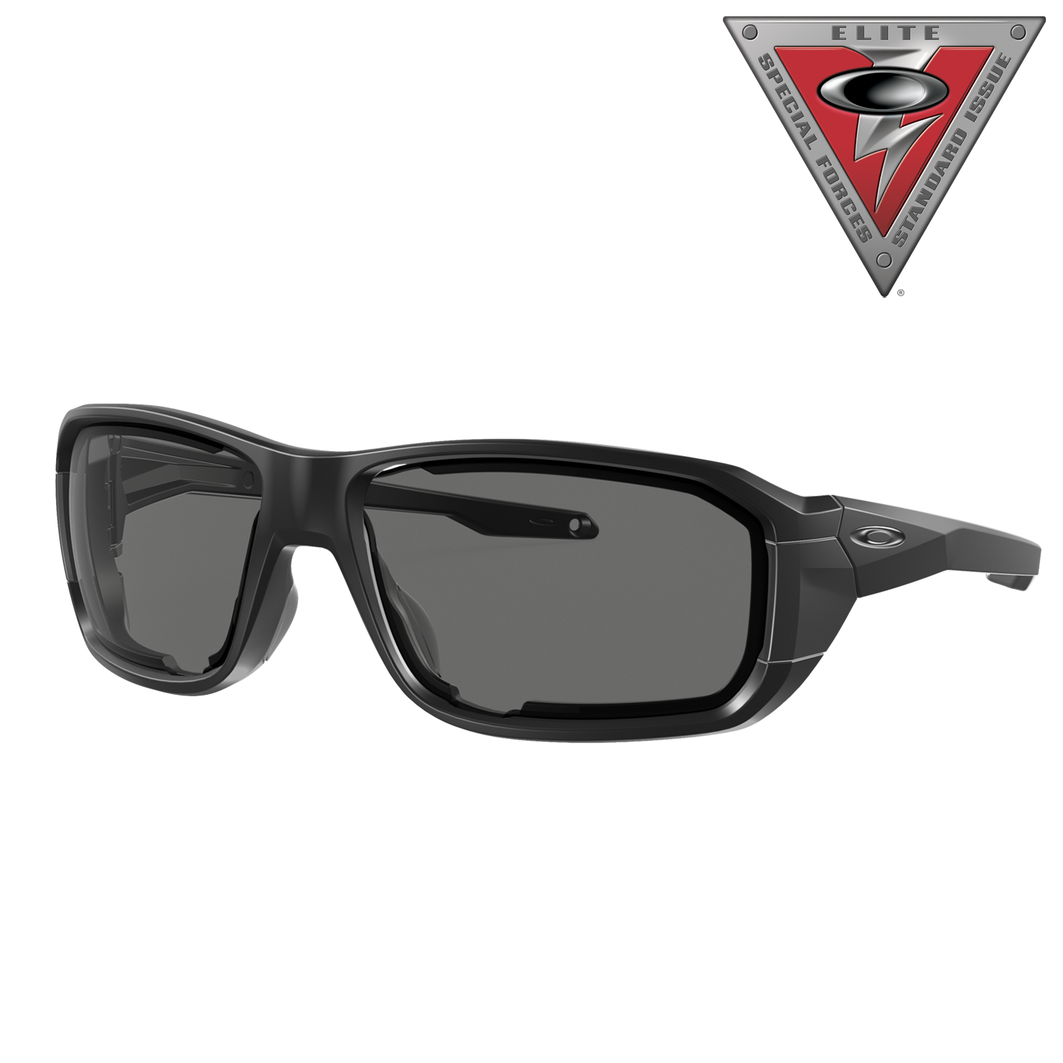 Image of Oakley SI Ballistic HNBL Array OO9452 Grey and Clear Lens Sunglasses - Matte Black/Gray - X-Large