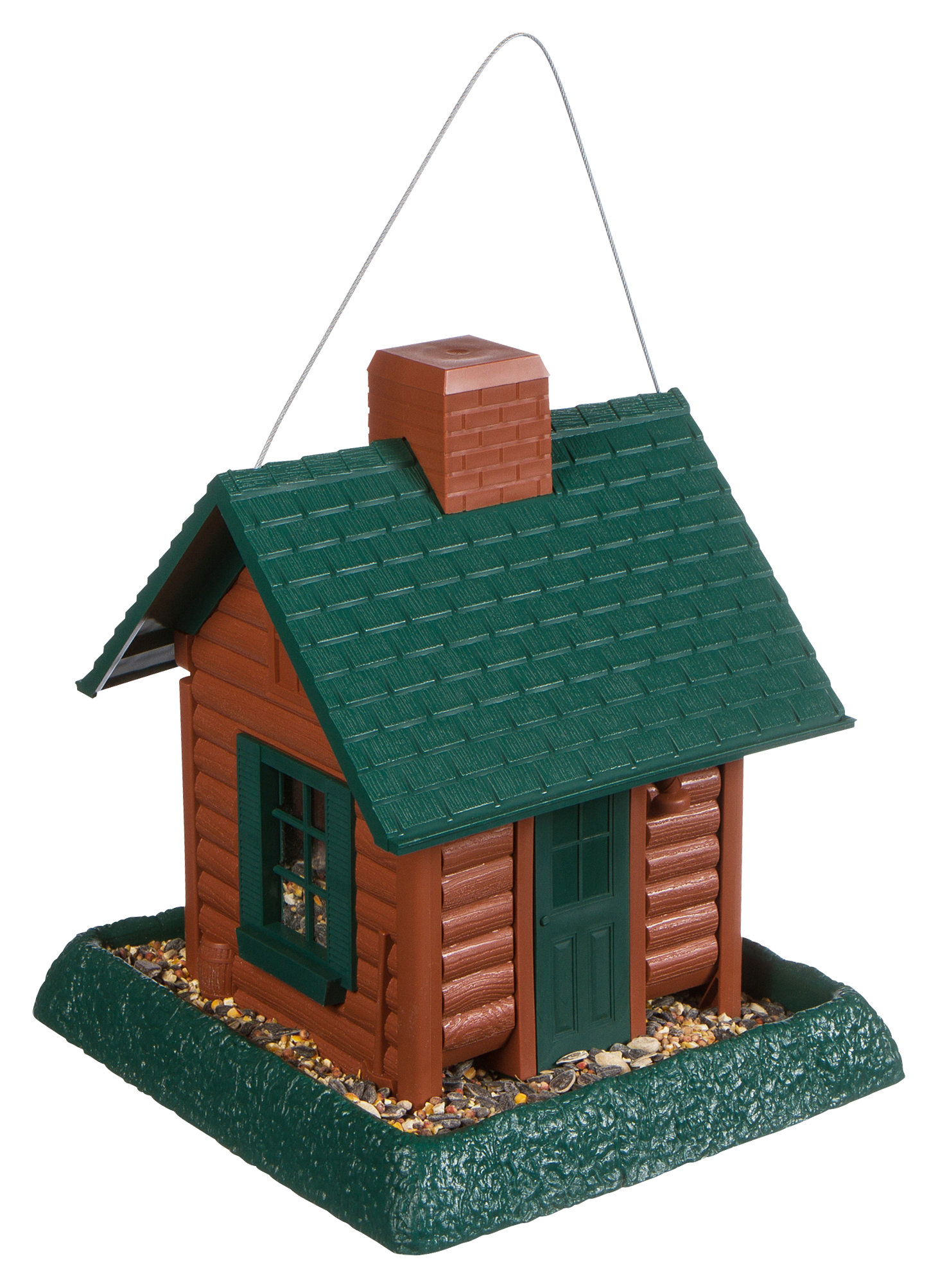 Image of North States Village Collection Log Cabin Birdfeeder