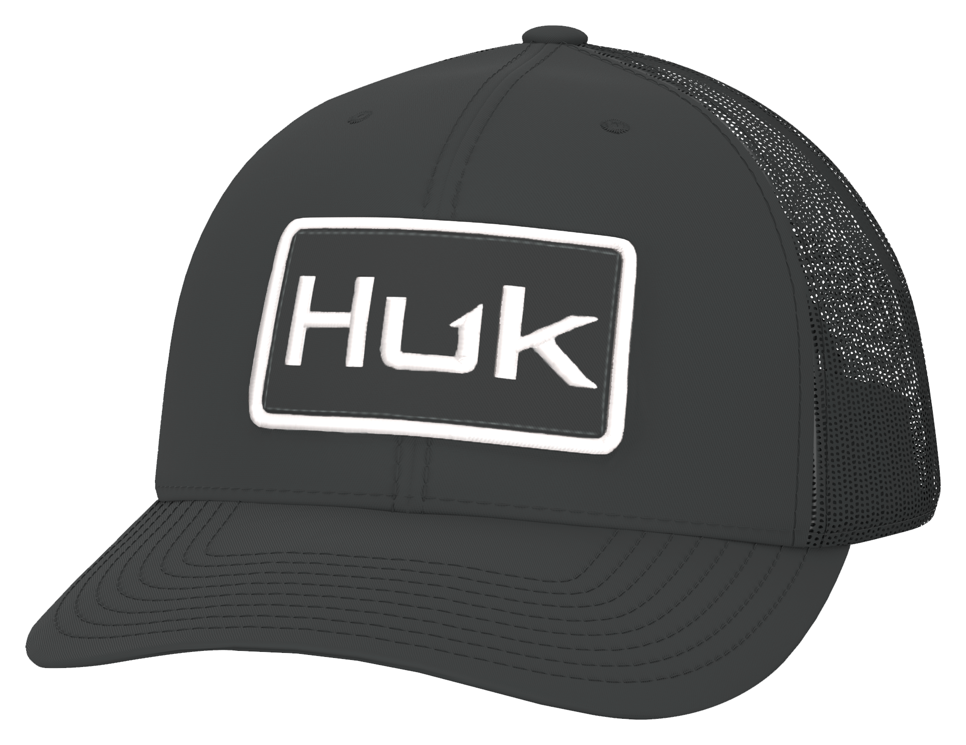 Huk Youth Logo Trucker Hat, Boys', Black