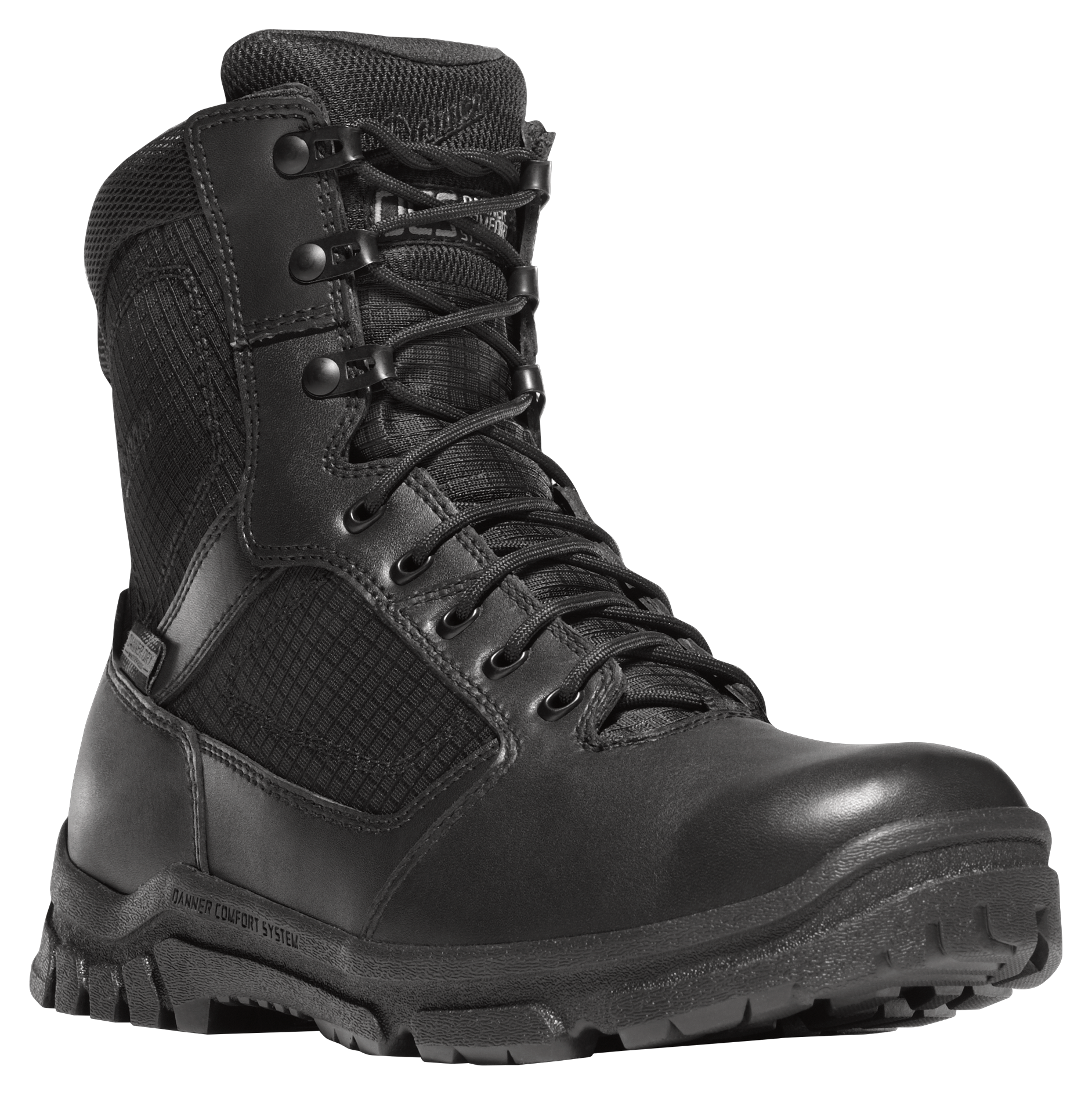 Image of Danner Lookout Side-Zip Tactical Duty Boots for Men - Black - 15M