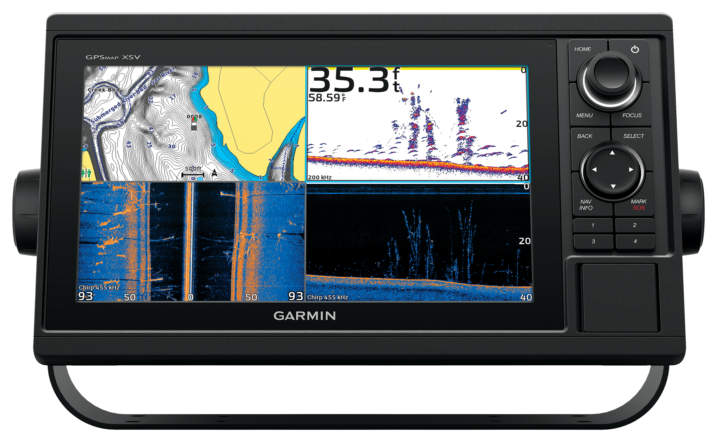 Garmin ECHOMAP Ultra 126sv Fish Finder/Chartplotter Bundle with LVS34  LiveScope Plus and GT54 Transducer