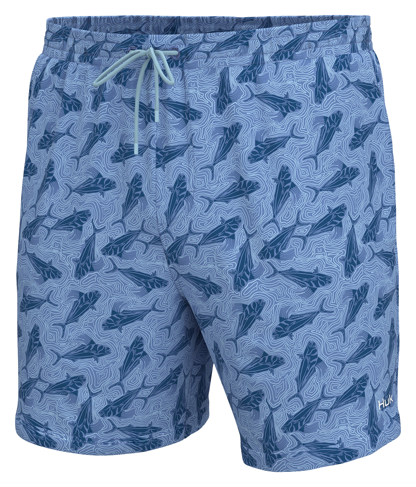 HUK Mens Volley 5.5 Short | Elastic Waist Quick-Dry Swim Shorts