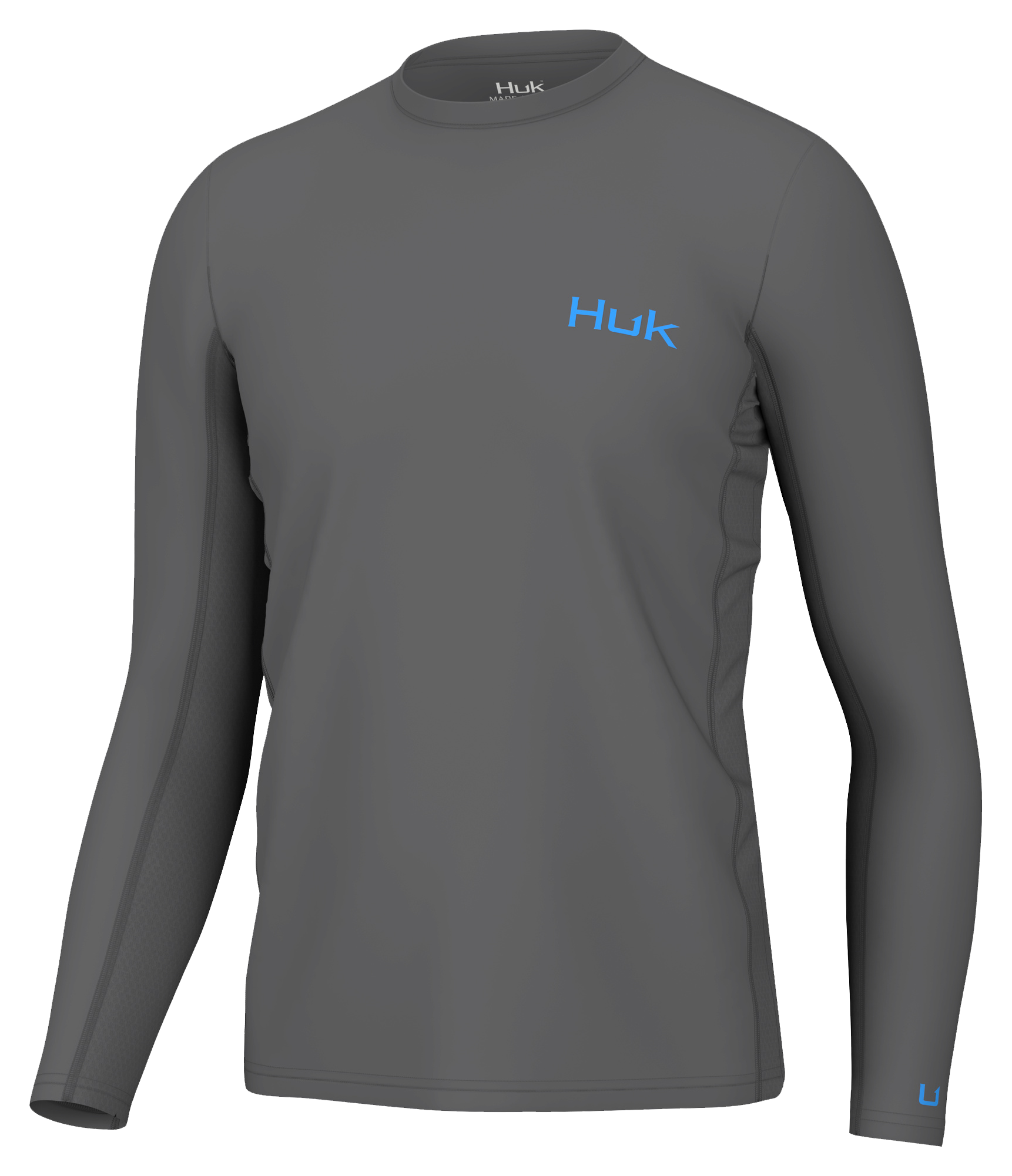 Image of Huk Icon X Long-Sleeve Fishing Shirt for Men - Volcanic Ash - S