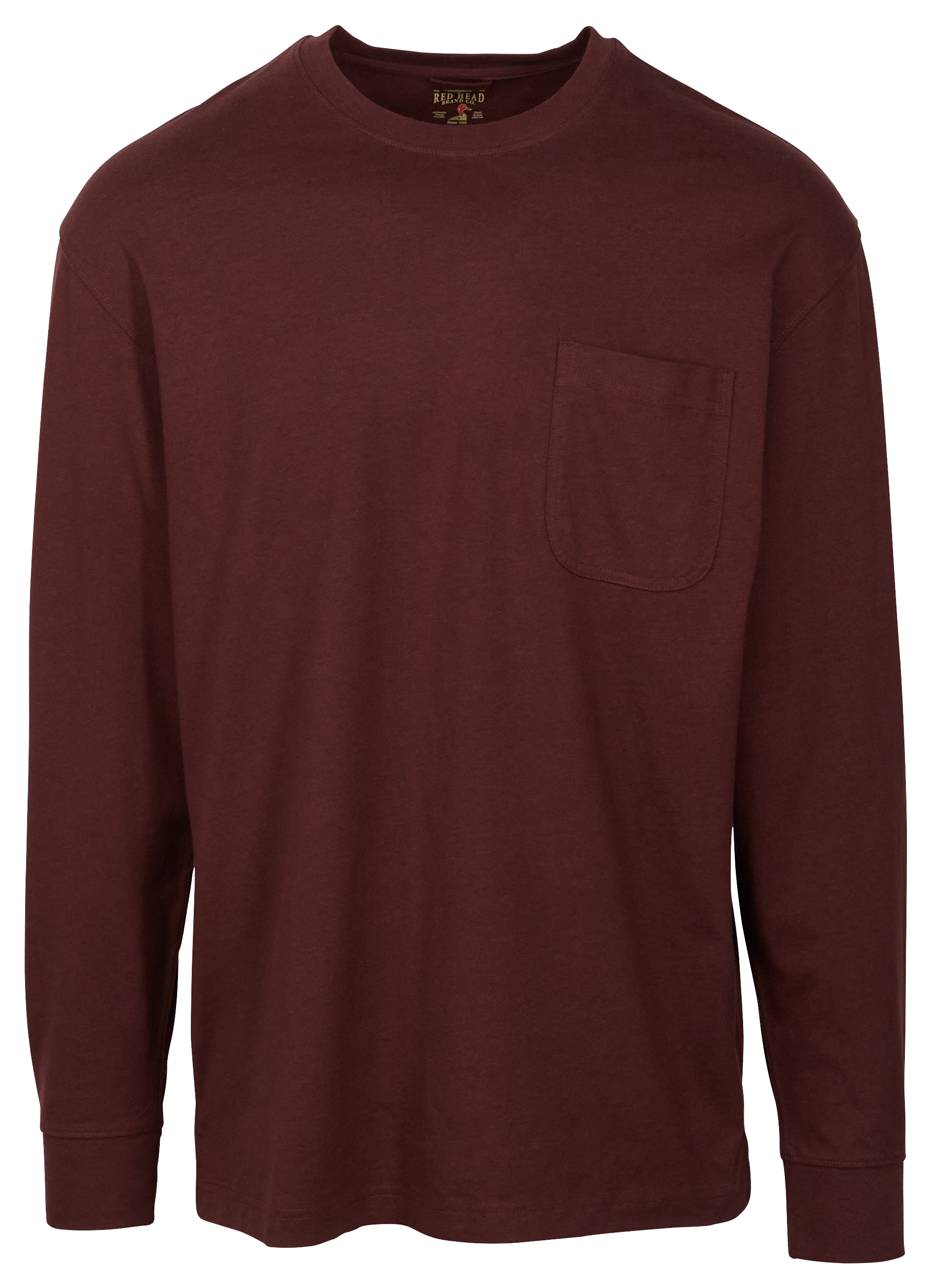 REDHEAD Crew Neck Long-Sleeve Pocket T-Shirt for Men