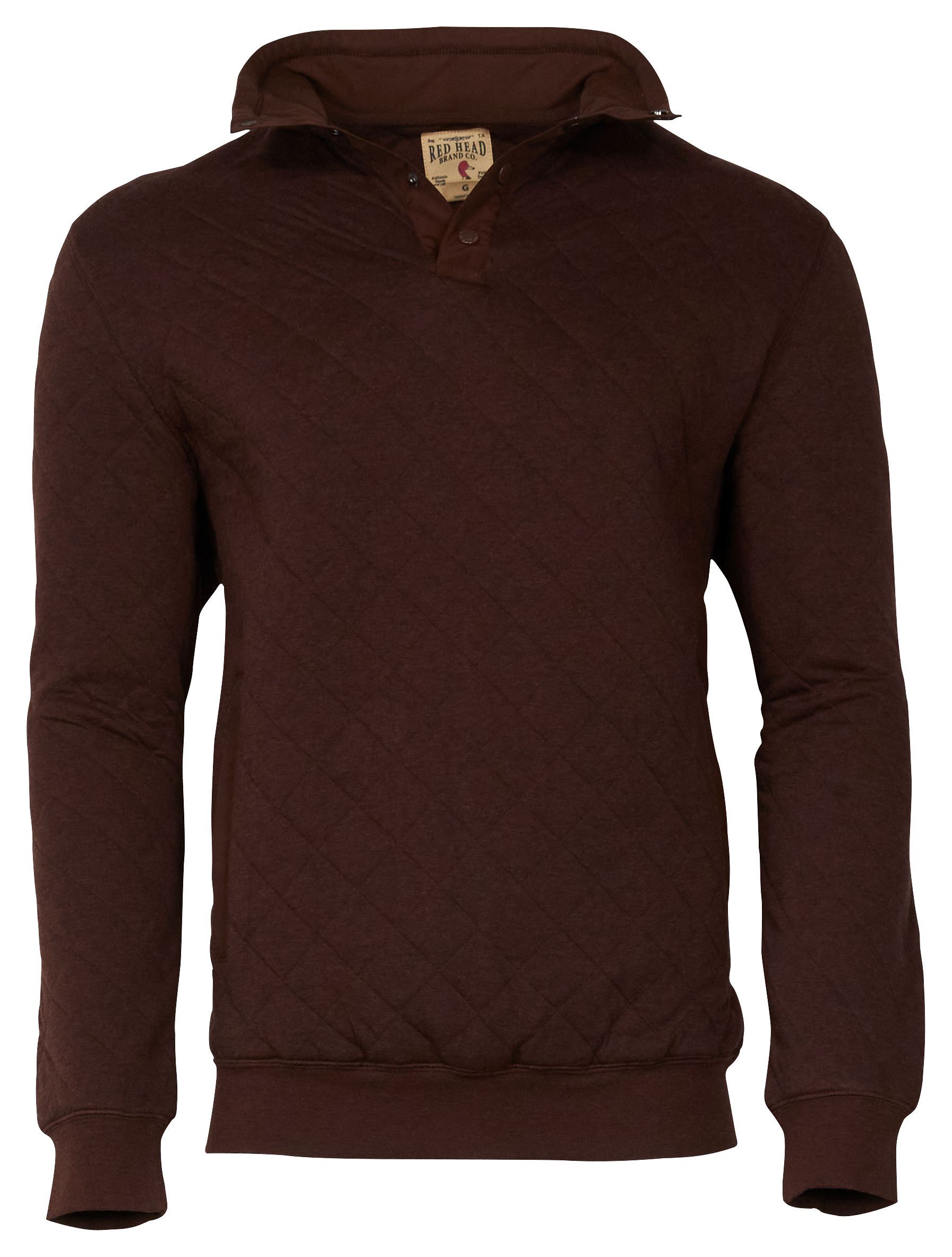 RedHead Quilted Snap-Placket Long-Sleeve Pullover for Men