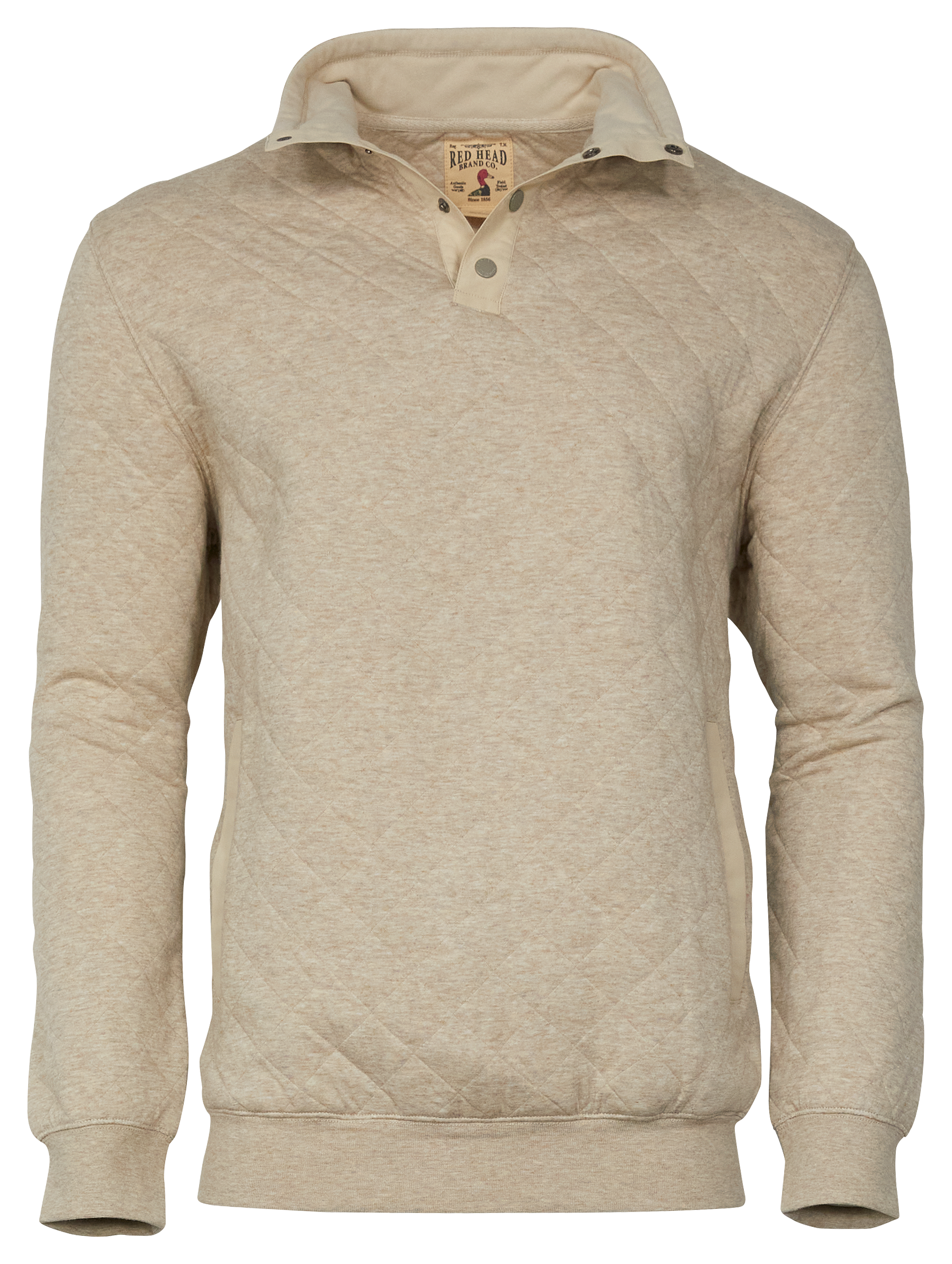 REDHEAD Quilted Snap-Placket Long-Sleeve Pullover for Men