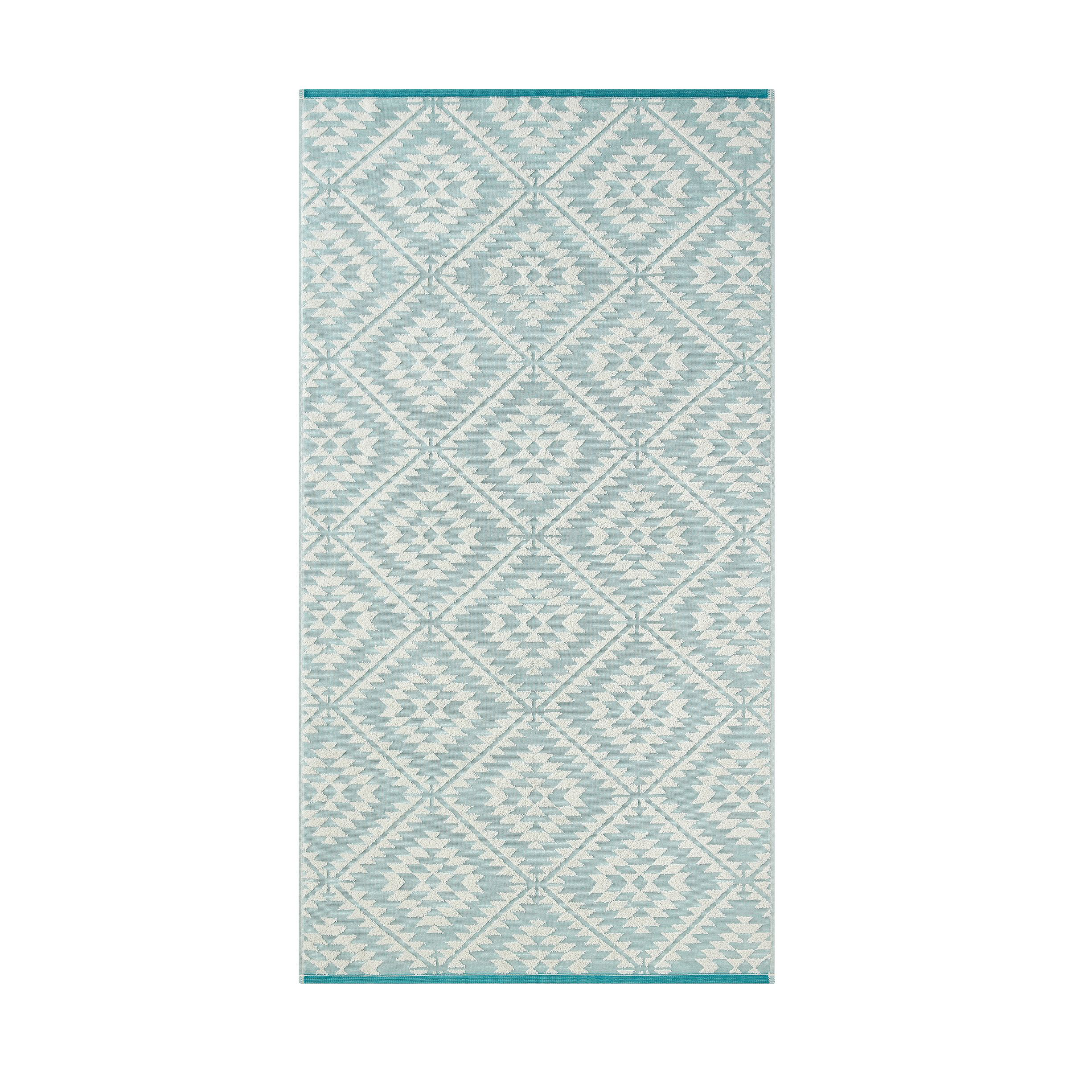 Image of Pendleton Rancho Arroyo Bath Collection Wash Towel - Green Blue