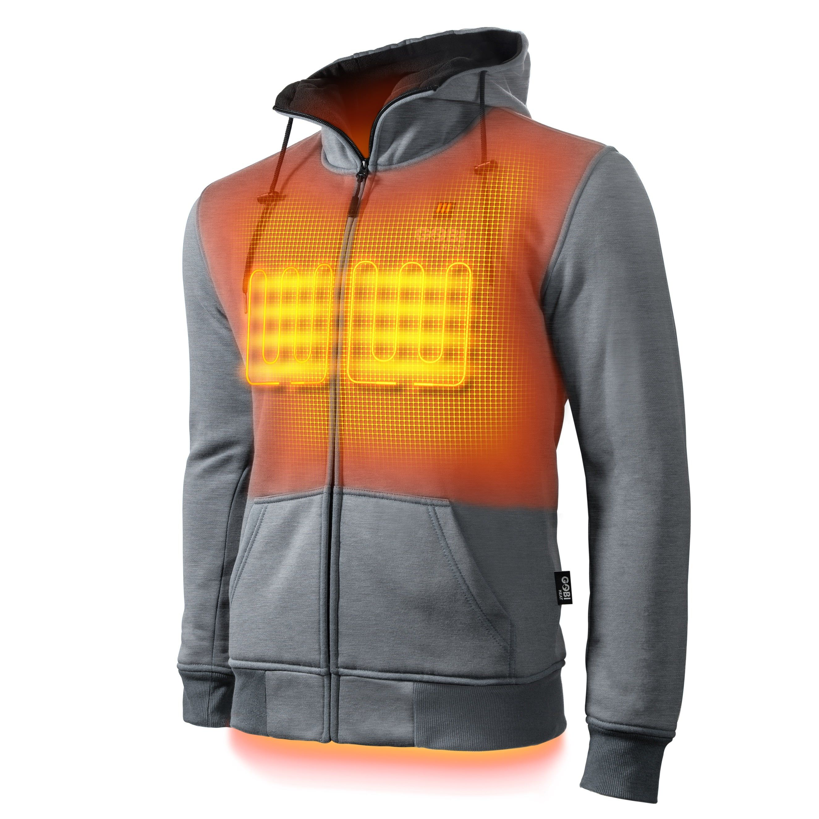 Image of Gobi Heat Ridge Heated Hoodie for Men - Storm - 4XL