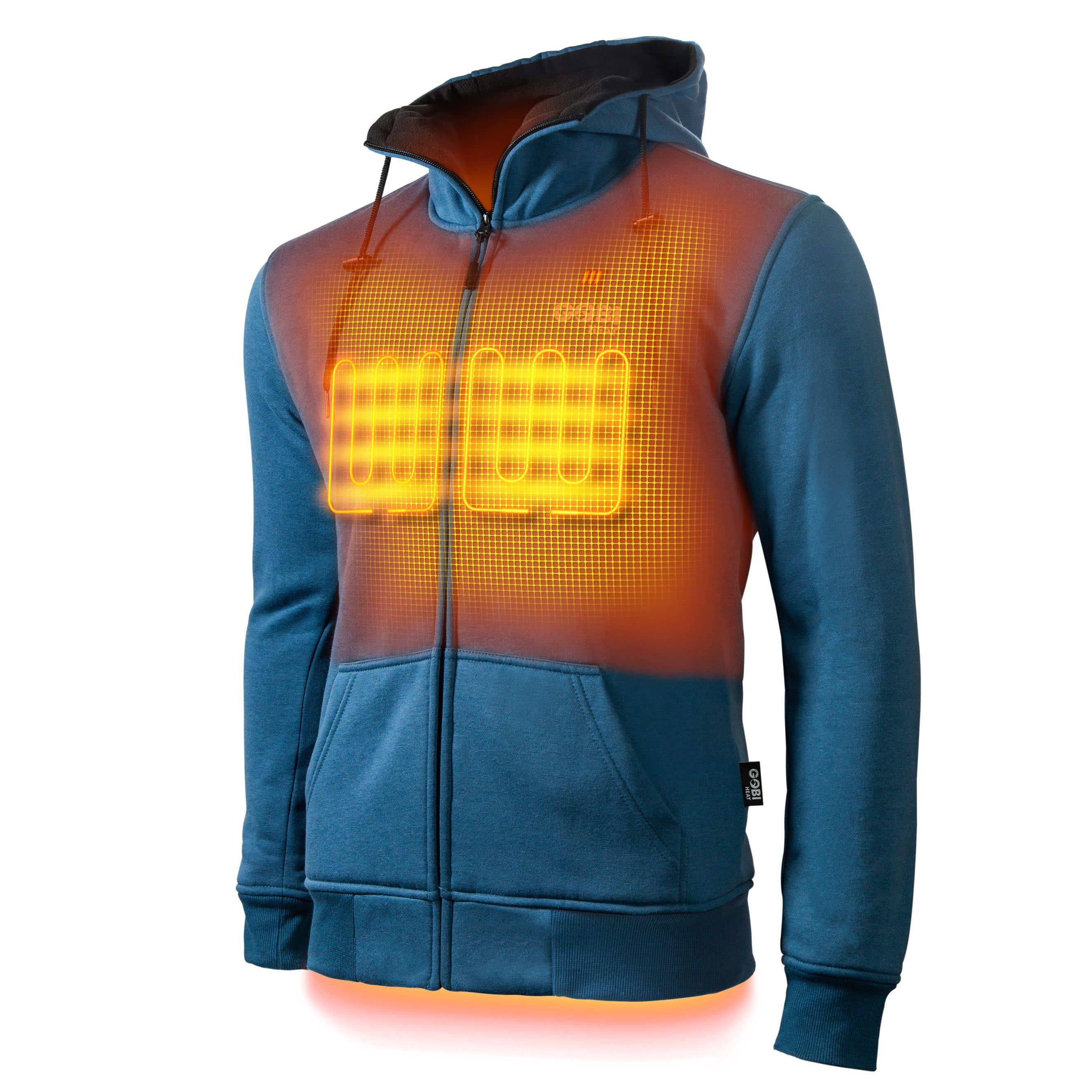 Image of Gobi Heat Ridge Heated Hoodie for Men - Skyline - S