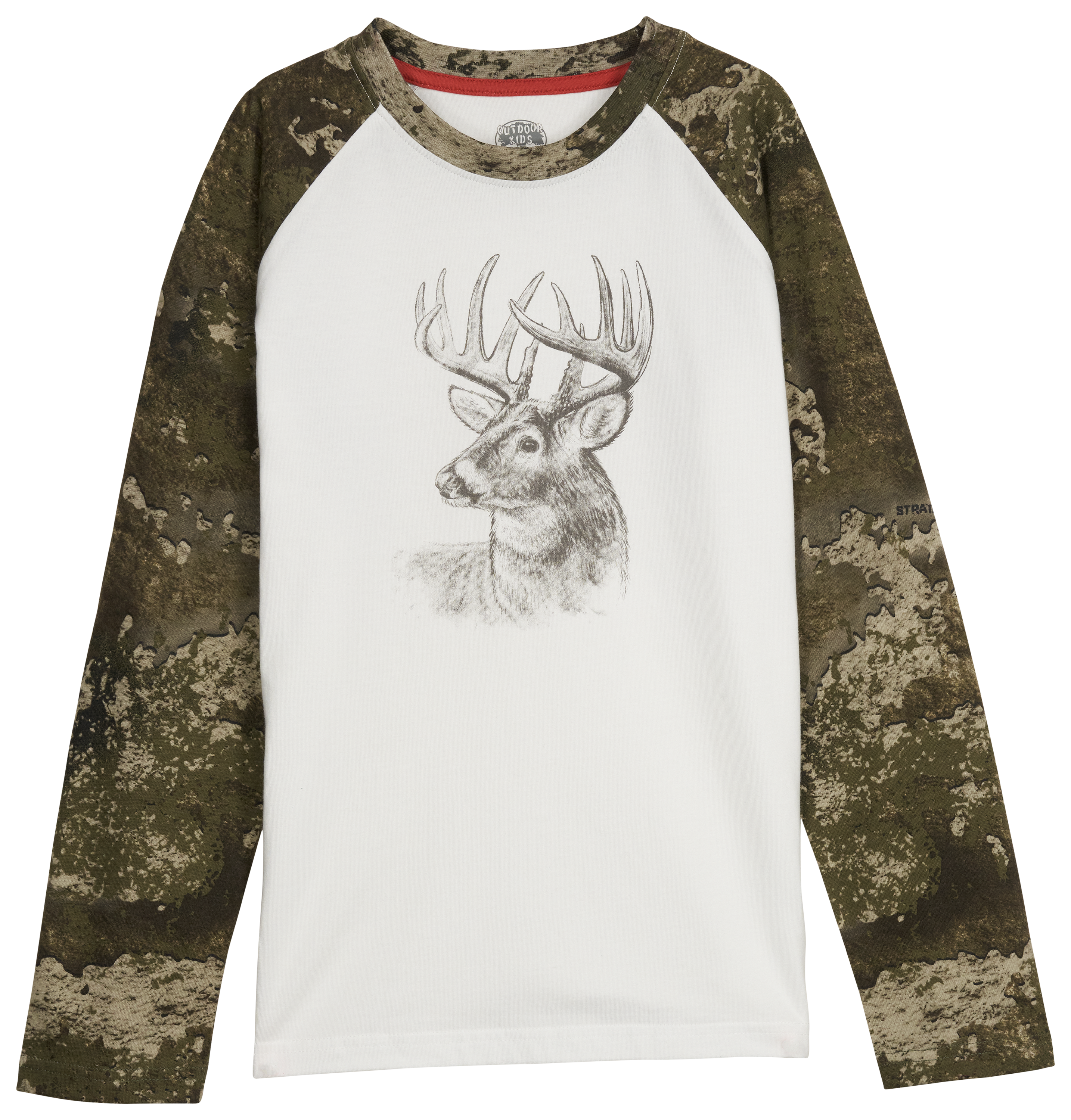 Image of Outdoor Kids Animal Raglan Long-Sleeve T-Shirt for Kids - TrueTimber Strata - M