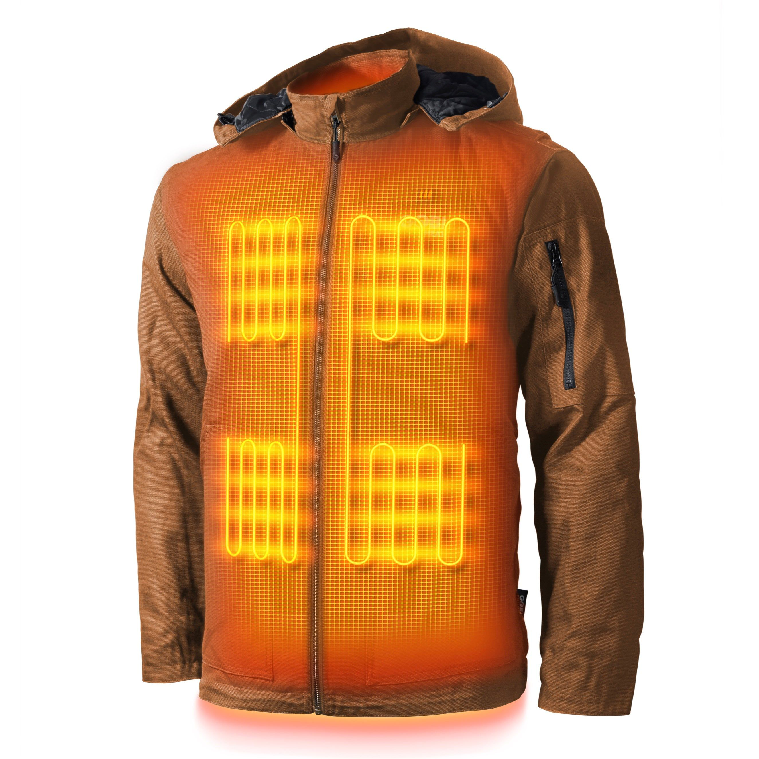 Image of Gobi Heat Grit Heated Workwear Jacket for Men - Camel - M