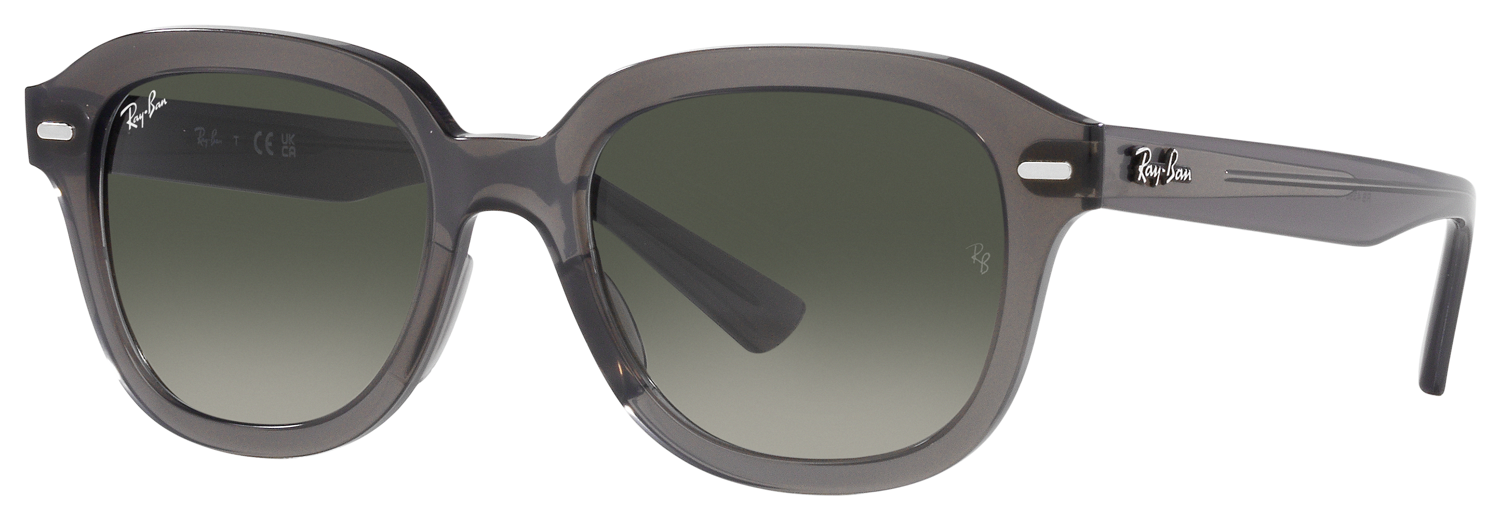 Image of Ray-Ban Erik RB4398 Gradient Glass Sunglasses - Polished Opal Dark Gray/Gray Gradient - X-Large