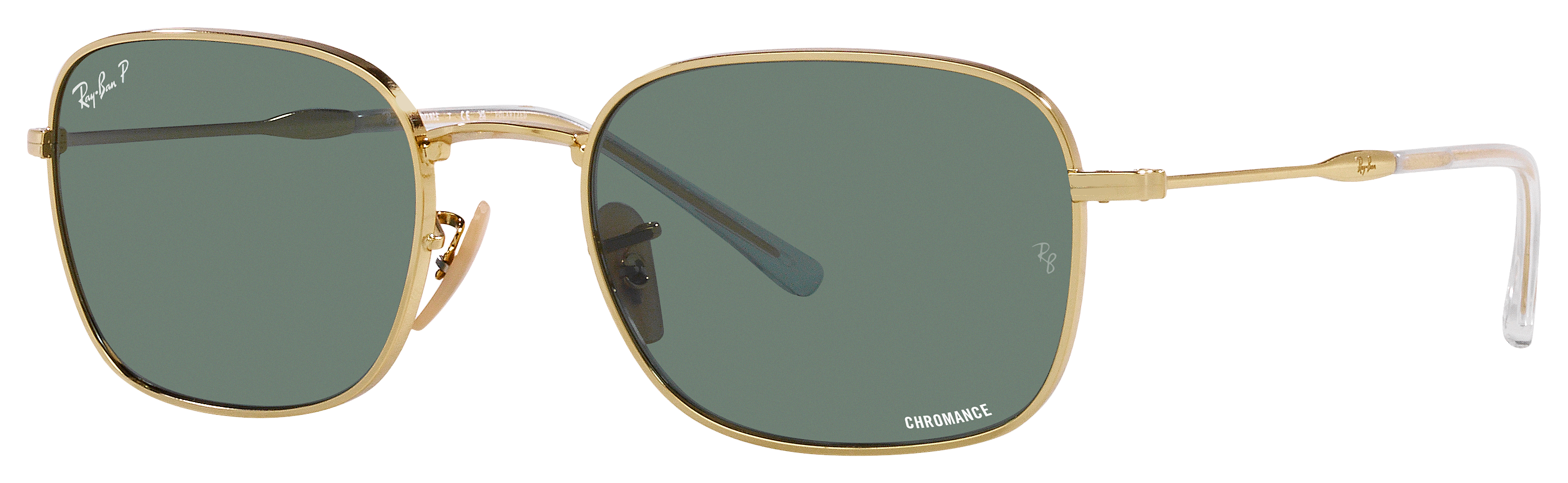 Image of Ray-Ban RB3706 Chromance Glass Sunglasses - Polished Gold/Gray Chromance - Large