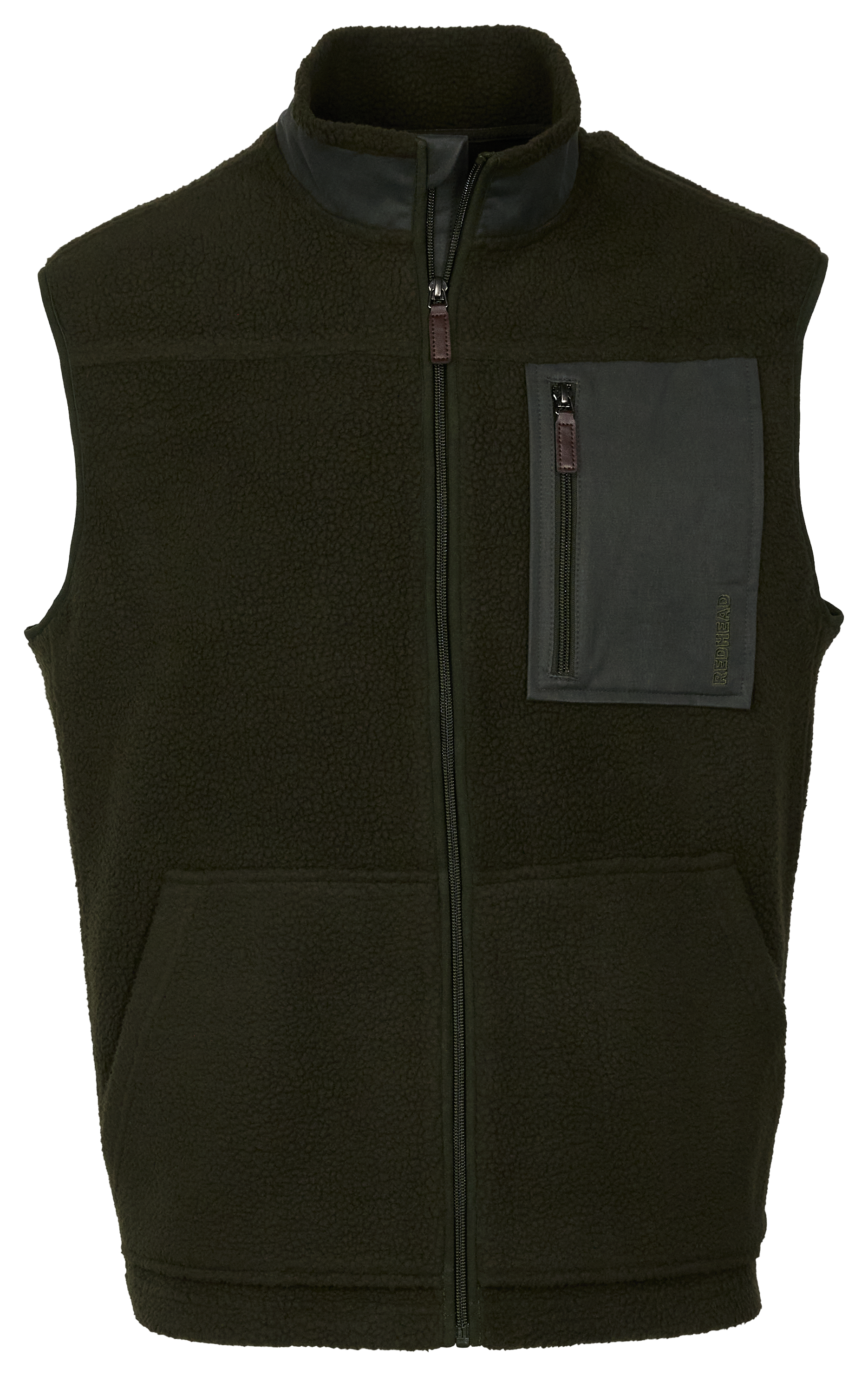 Image of RedHead Berber-Fleece Vest for Men - Dark Green - S