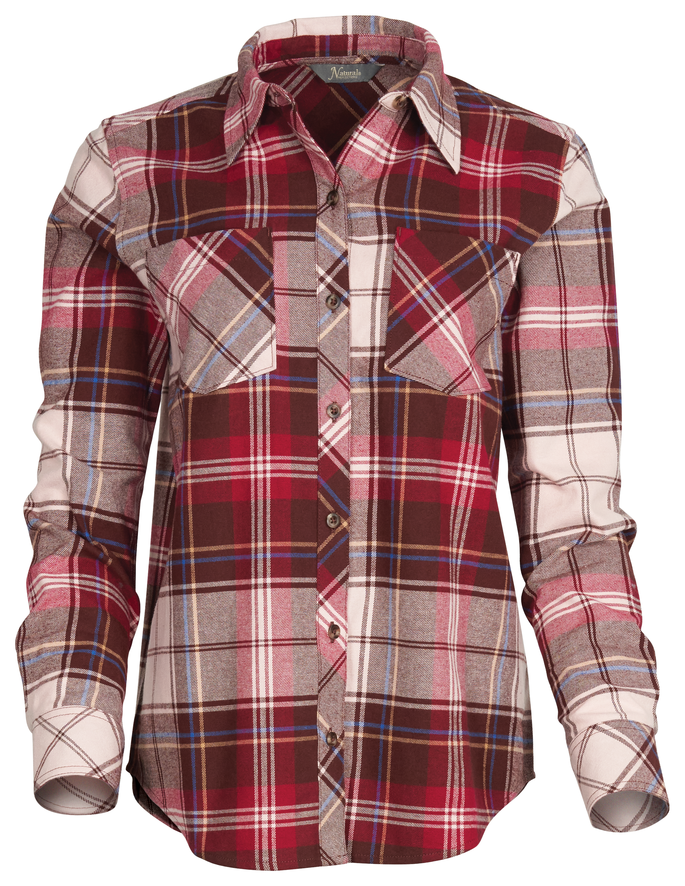 NATURAL REFLECTIONS Flannel Button-Down Long-Sleeve Shirt