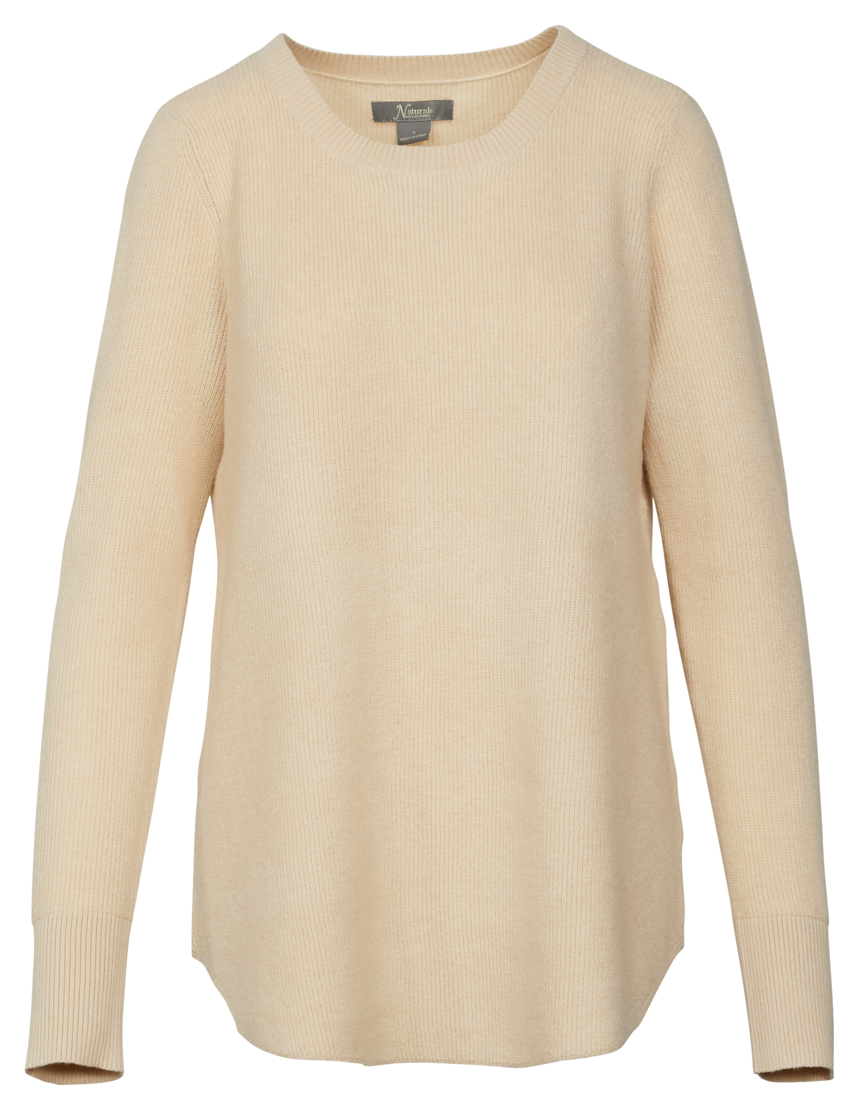 Image of Natural Reflections Cozy Time Ribbed Long-Sleeve Tunic - Cream