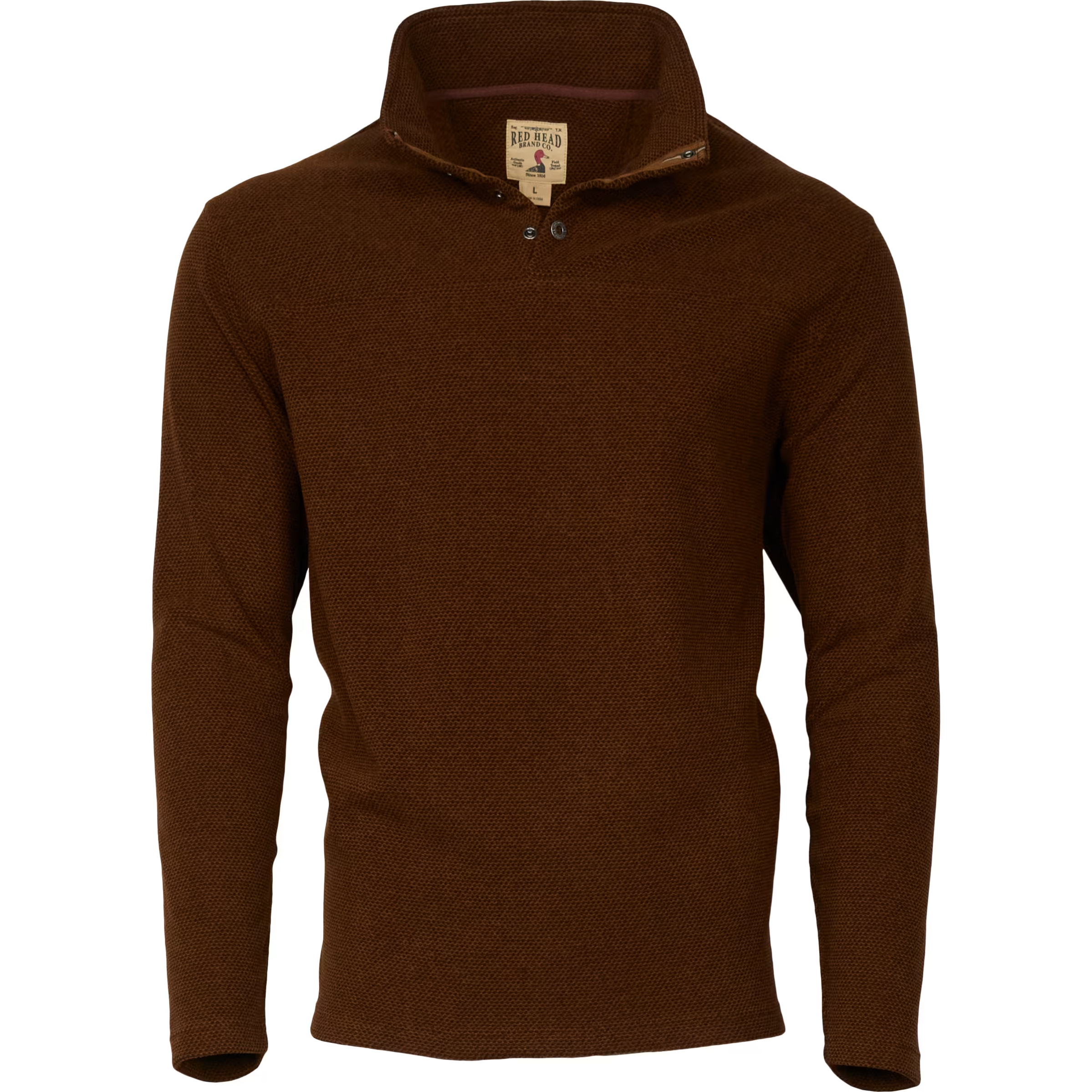Image of RedHead Honeycomb Long-Sleeve Pullover for Men - Rust