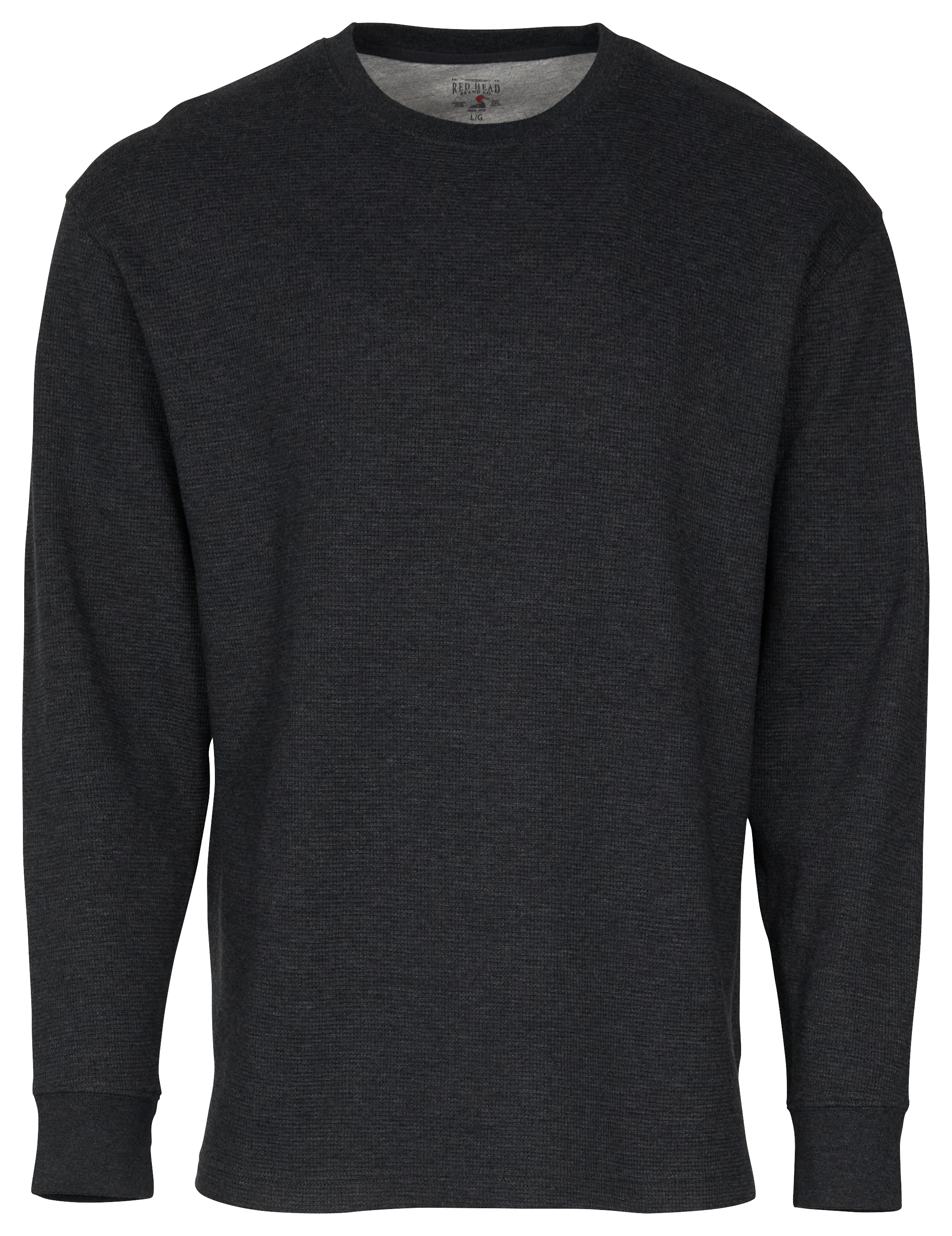 Image of RedHead Thermal Long-Sleeve Crew Shirt for Men - Dark Charcoal Heather - L