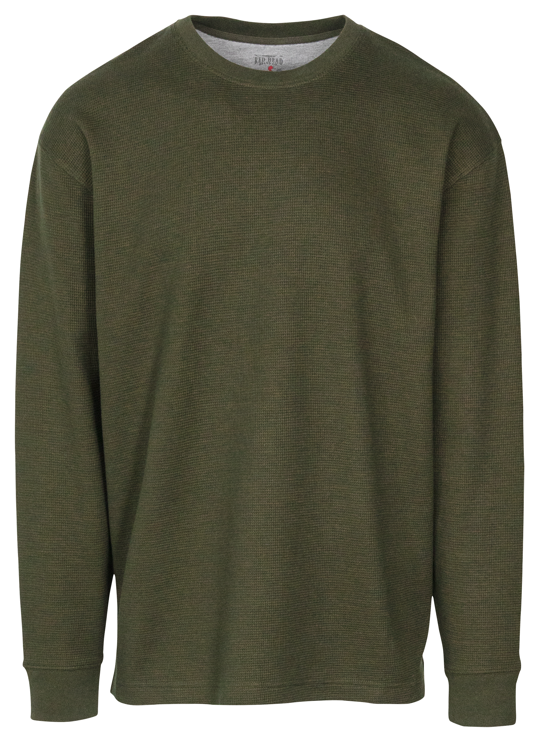 Image of RedHead Thermal Long-Sleeve Crew Shirt for Men - Dark Green Heather - S