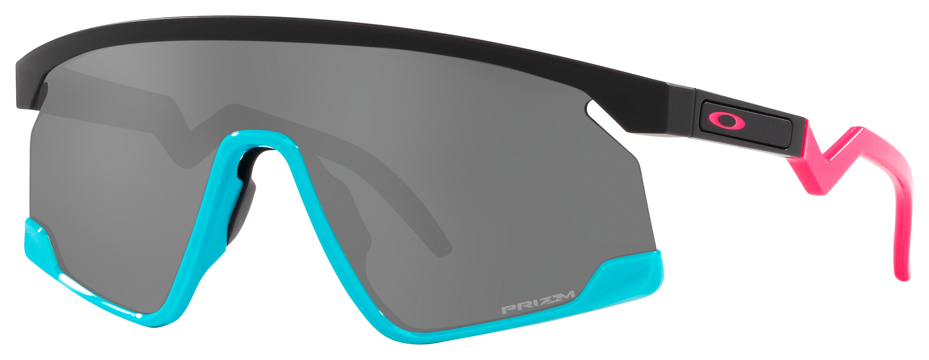 Image of Oakley BXTR OO9280 Prizm Grey Sunglasses - Matte Black/Pink/Blue/Prizm Black - Large