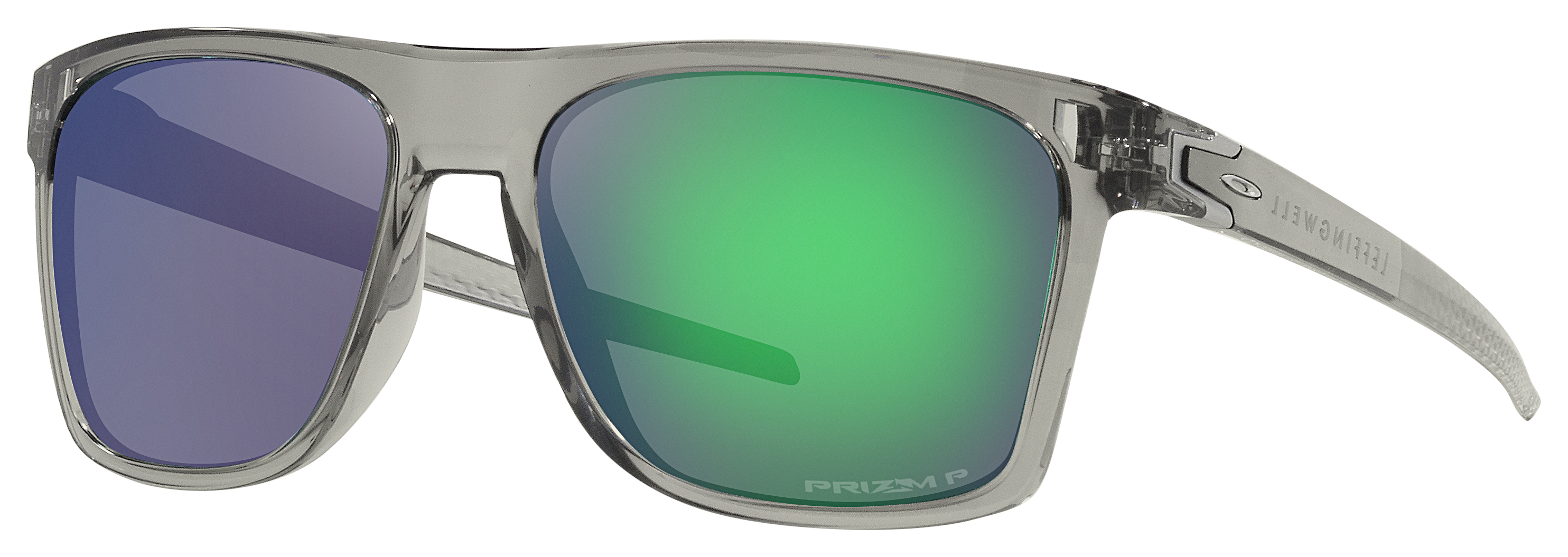 Image of Oakley Leffingwell OO9100 Prizm Grey Polarized Sunglasses - Gray Ink/Prizm Jade - Large