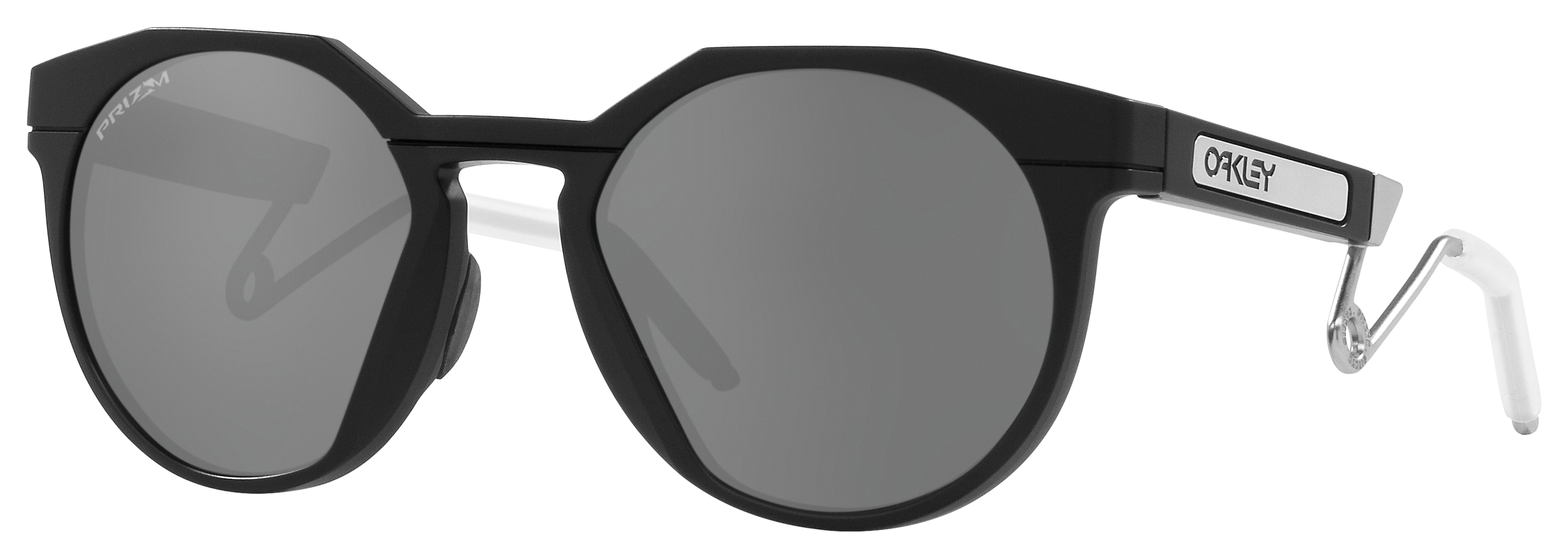 Image of Oakley HSTN Metal OO9279 Prizm Grey Mirror Sunglasses - Matte Black/Prizm Black Mirror - Medium