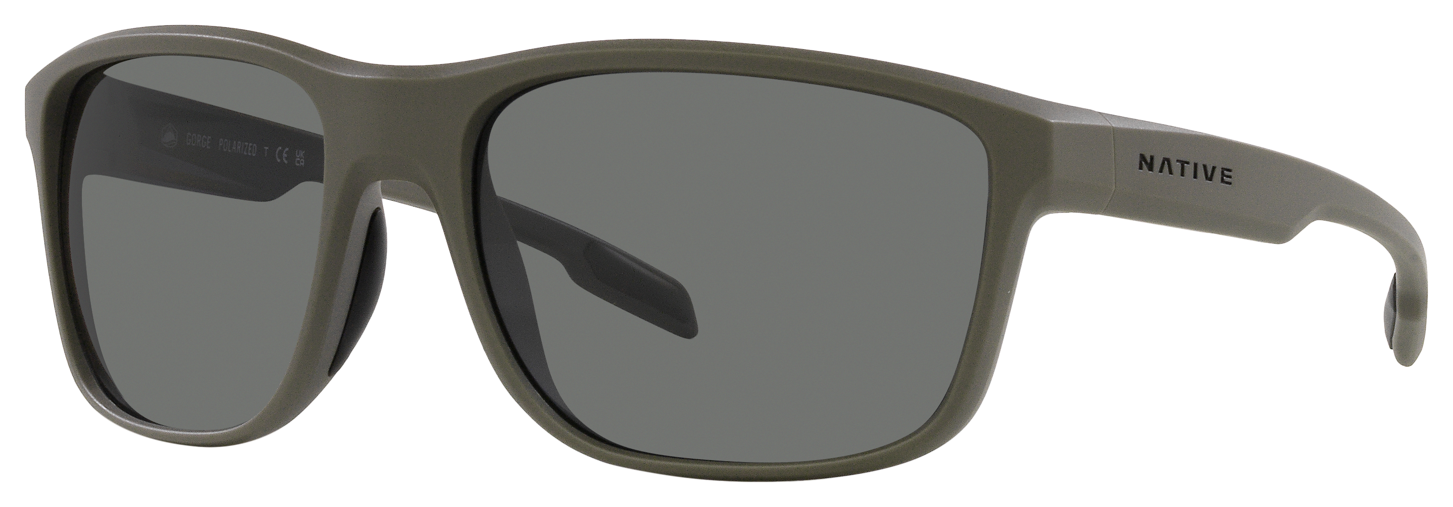 Image of Native Eyewear Gorge XD9040 Polarized Sunglasses - Matte Olive/Gray - Large