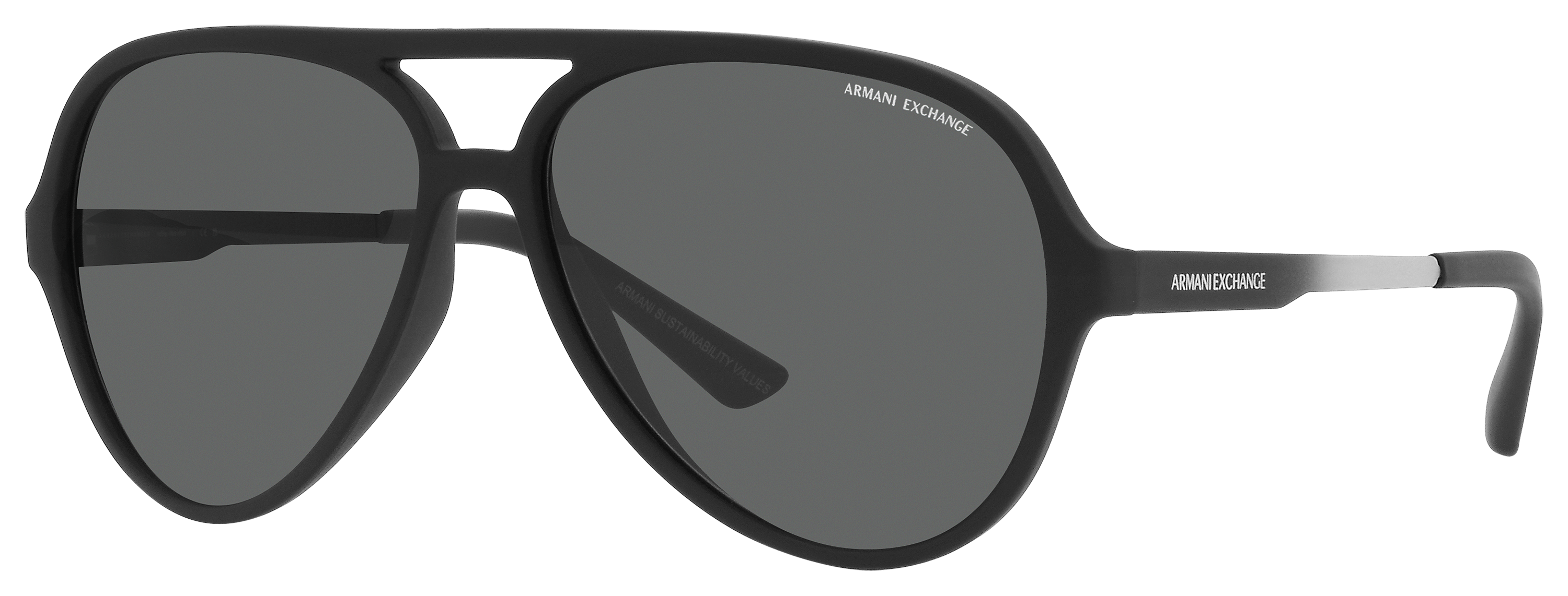 Image of Armani Exchange AX4133S Sunglasses - Matte Black/Dark Gray - X-Large