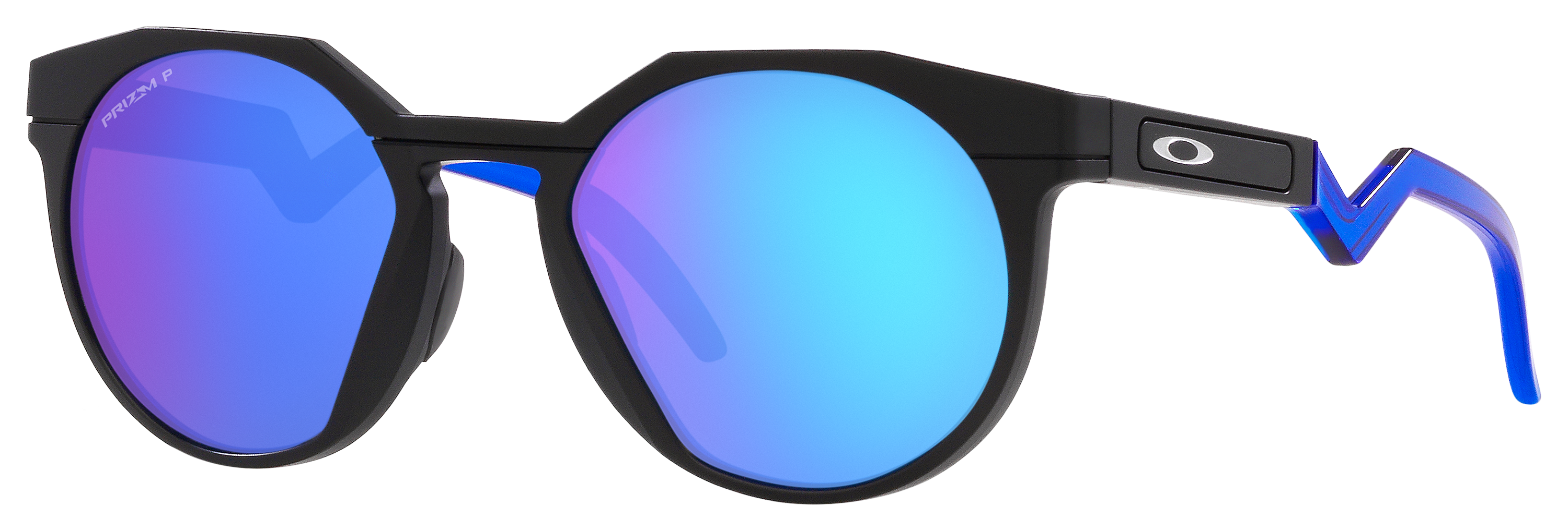 Image of Oakley HSTN OO9242 Prizm Grey Polarized Sunglasses - Matte Black/Prizm Sapphire - Medium